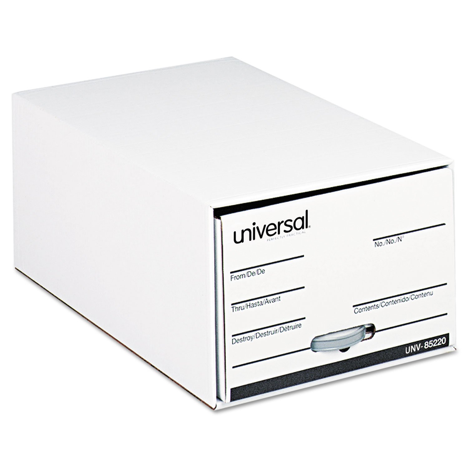 UNV85220 - Plastic Storage Box Drawer Files for Office Organization - Perfect for Files, Documents, and Office Supplies Storage