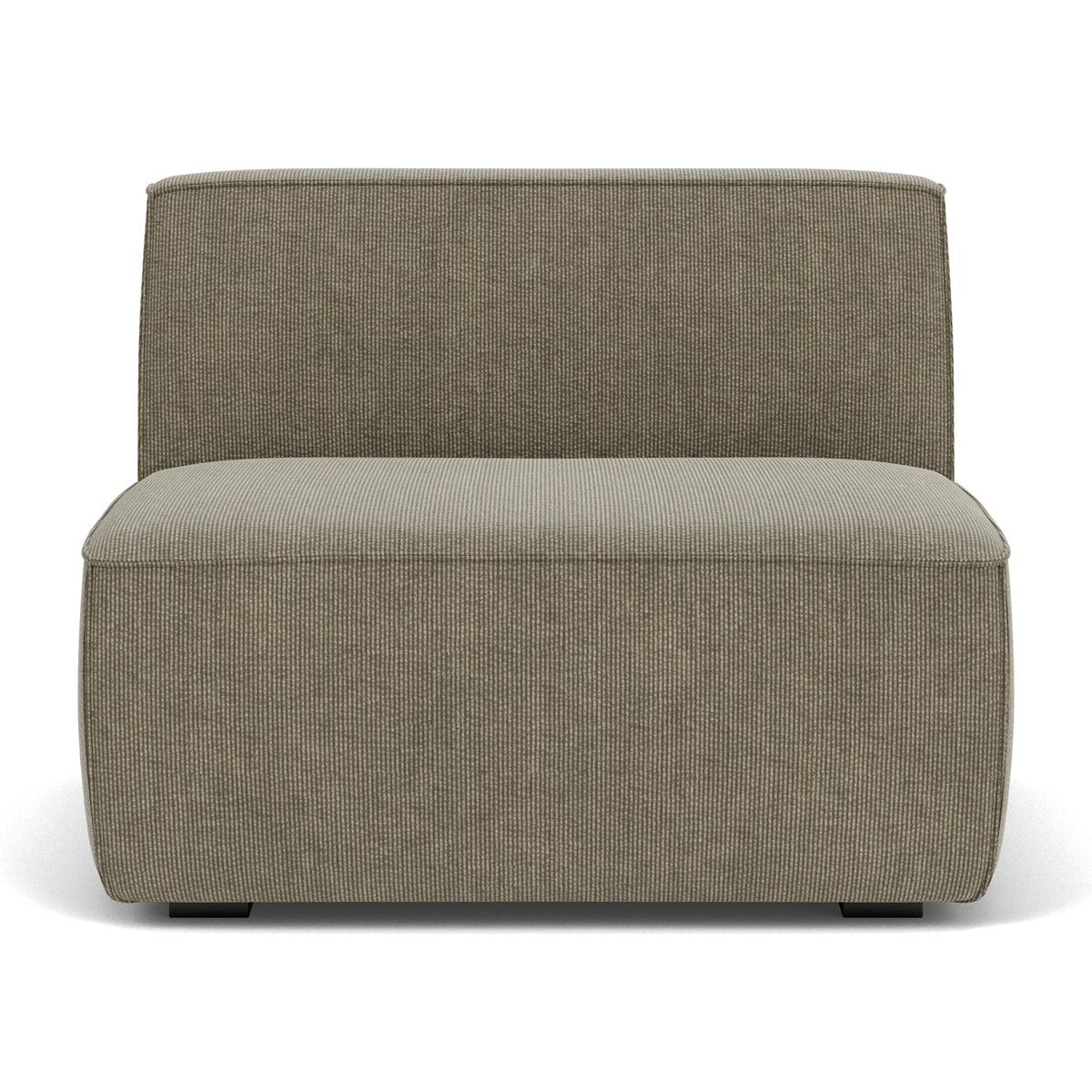 Luxury Dane Velvet Modular Armless 1-Seater Sofa - Modern Single Seater Chair for Living Room, Bedroom & Office - Soft Velvet Fabric, Space-Saving Design