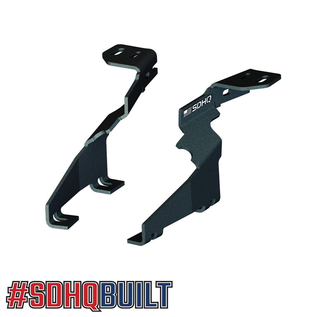 2023-2024 Ford Super Duty SDHQ Built A-Pillar Light Mounts | Heavy Duty Off-Road Lighting Brackets for Trucks | Perfect for Night Driving & Off-Road Adventures