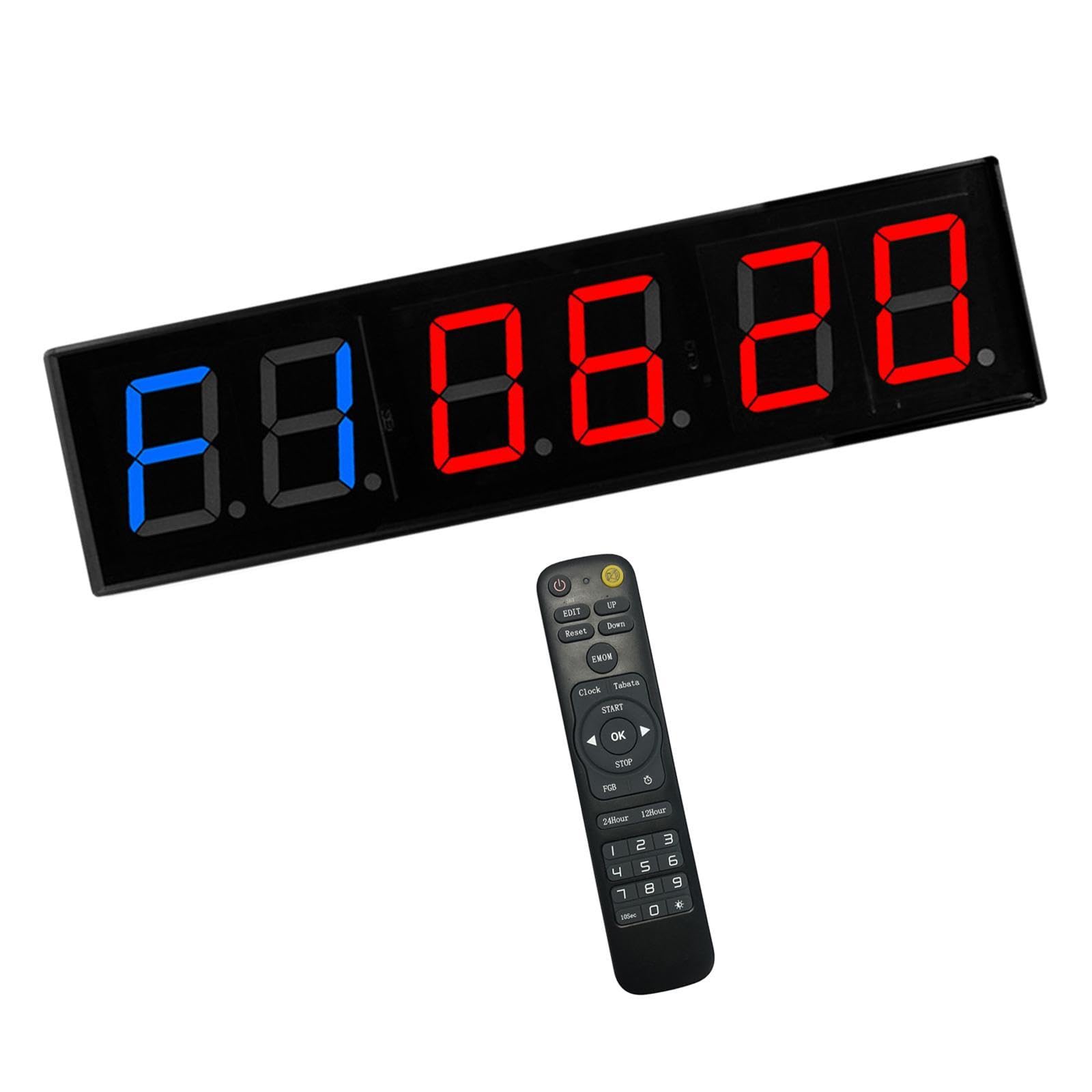 UGPLM Digital Gym Timer - Boxing Round Timer with Remote Control for Home Gym, MMA, HIIT & CrossFit Workouts | Countdown Clock for Training, Fitness & Sports