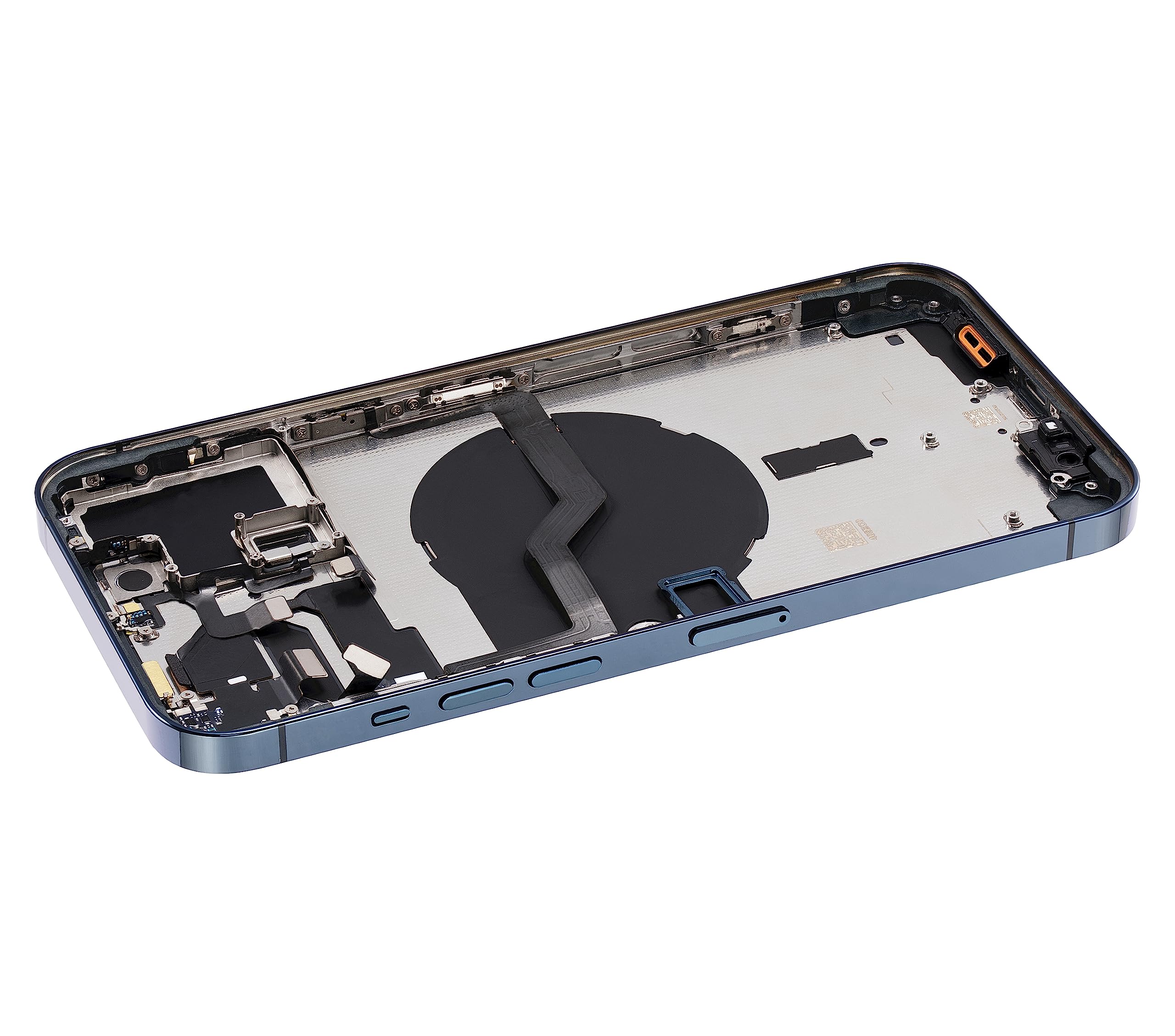 Premium Replacement Back Housing with Pre-Installed Small Components for iPhone 12 Pro Max - Aftermarket Plus International Version in Pacific Blue | DIY Phone Repair & Protection Solution for Home, Office, and Travel Use