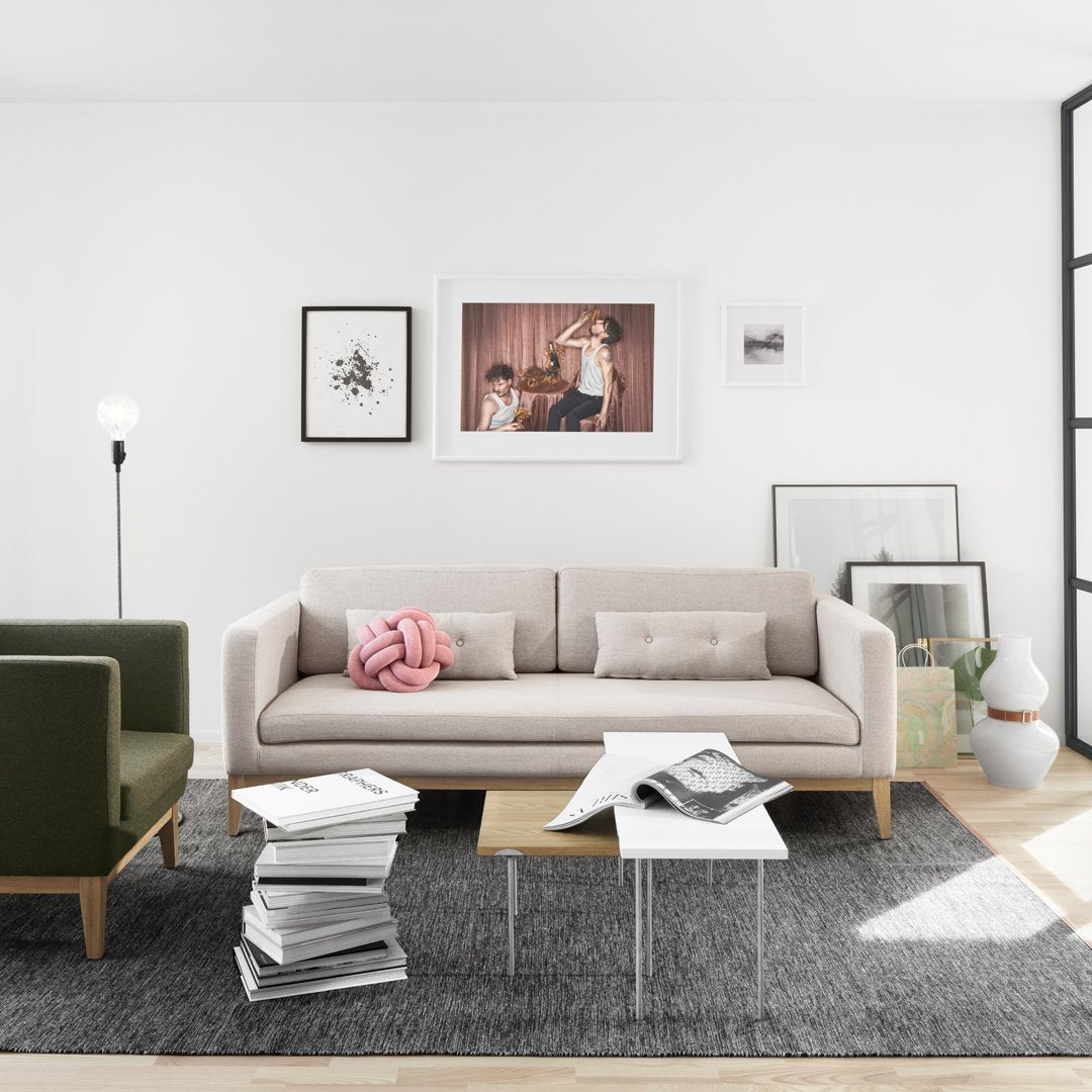 Bergstrom Bjork Rug - Scandinavian Design Handmade Wool Rug for Living Room, Bedroom & Office - House Stockholm Collection - Perfect for Cozy Home Decor & Nordic Style Interiors