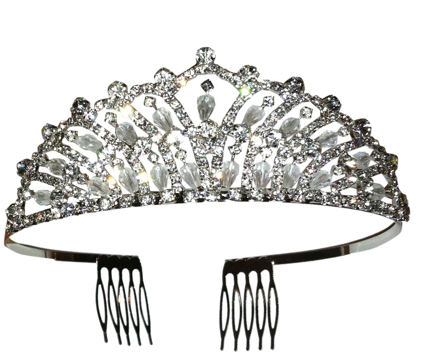 Elegant Bridal Tiara with Pearls & Crystals - Wedding Crown for Bride, Prom, Party & Special Occasions | Perfect for Bridal Showers, Weddings & Formal Events