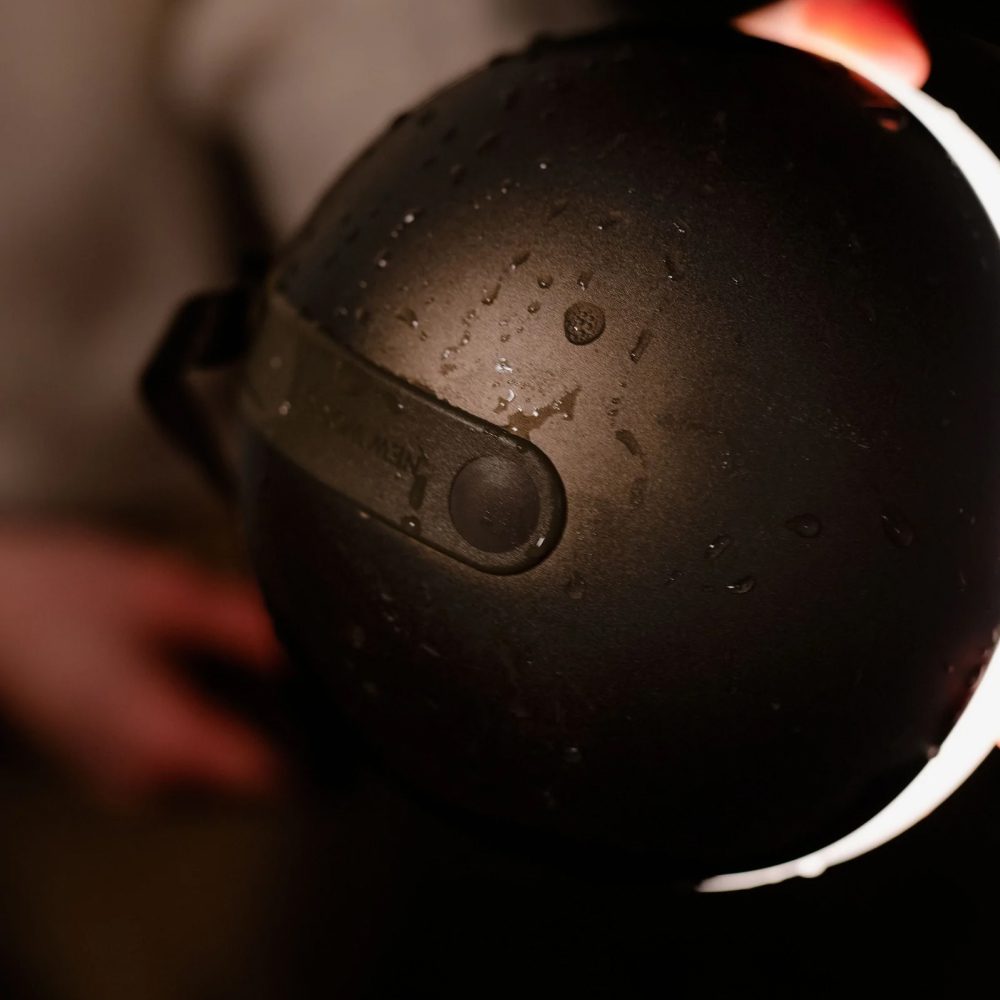 NEW WORKS Sphere Portable Lamp in Dark Bronze - Modern Table & Nightstand Lighting for Bedroom, Living Room, Office