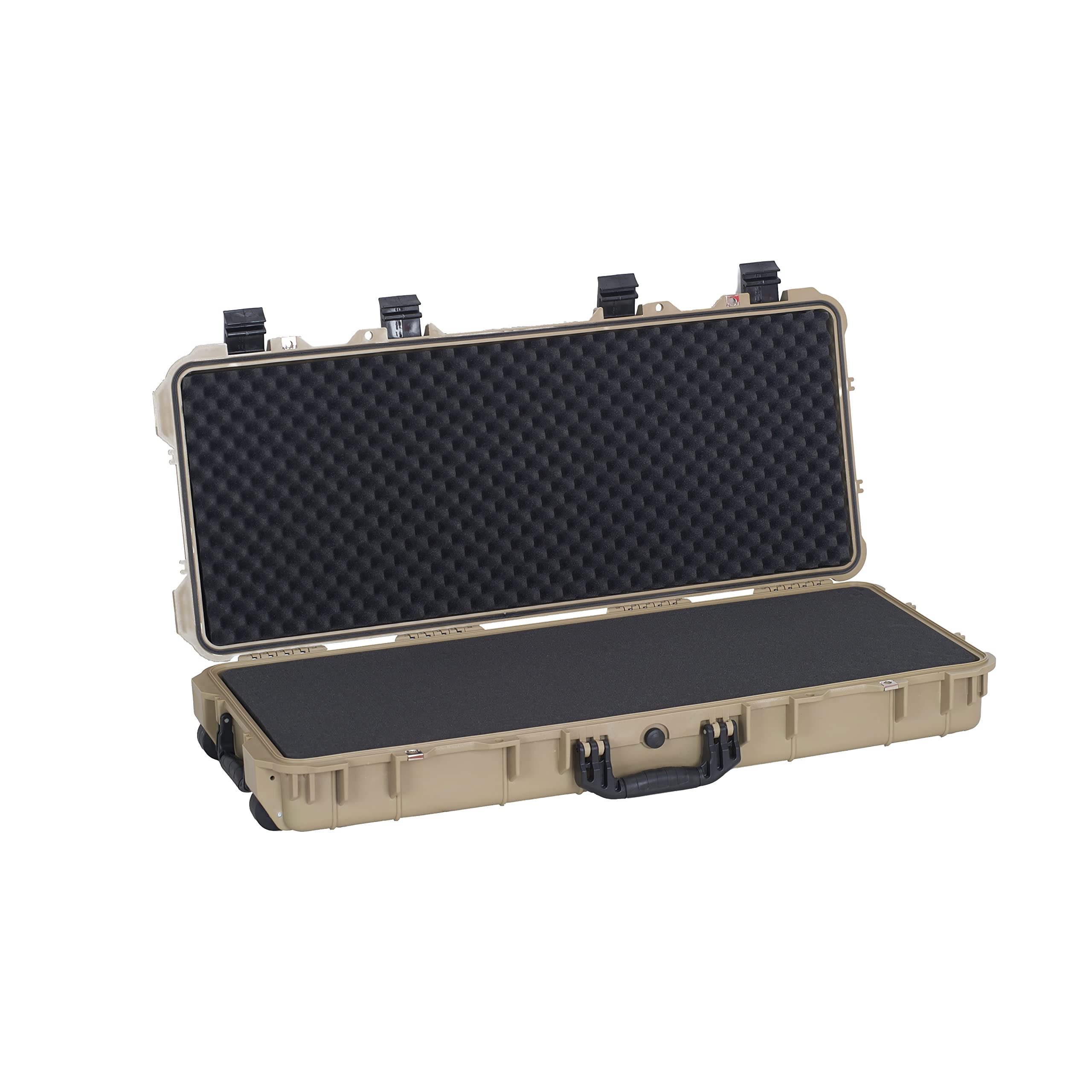 MEIJIA Waterproof Rolling Rifle Case with Wheels & Foam - for Guns, Shotguns, Airsoft - Outdoor Hunting & Range Use