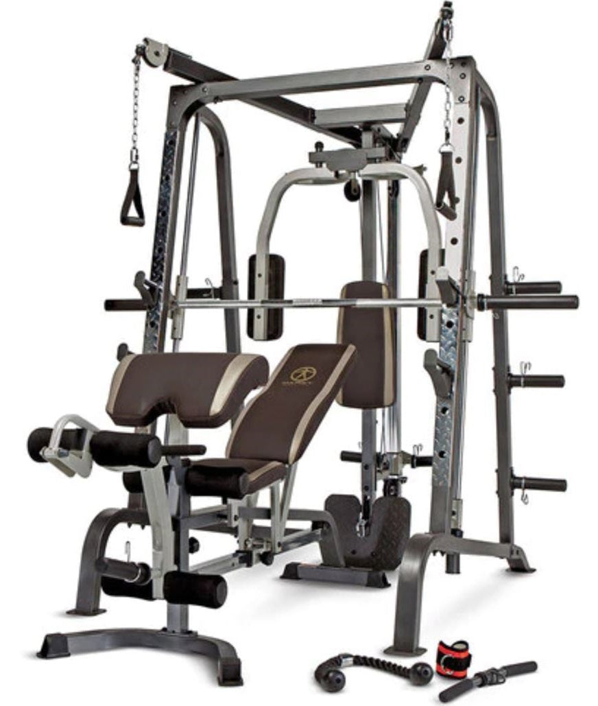 Marcy MD 9010G Smith Machine System - Home Gym Equipment for Strength Training & Weight Lifting - Perfect for Home Workouts & Commercial Gyms