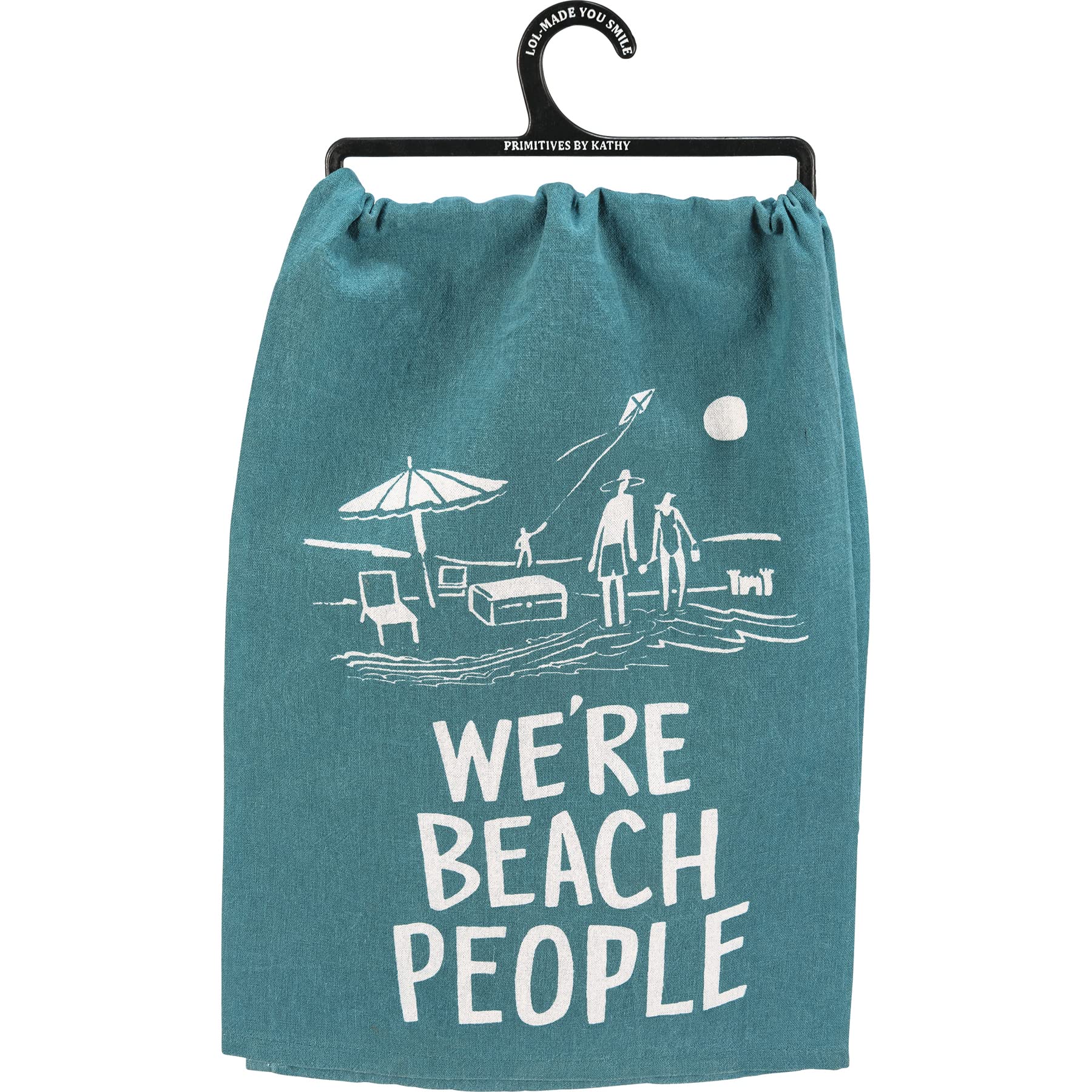 Primitives by Kathy Kitchen Towel - We're Beach People | Cotton Dish Towels for Kitchen & Bathroom | Perfect for Beach Houses, Coastal Decor & Summer Entertaining