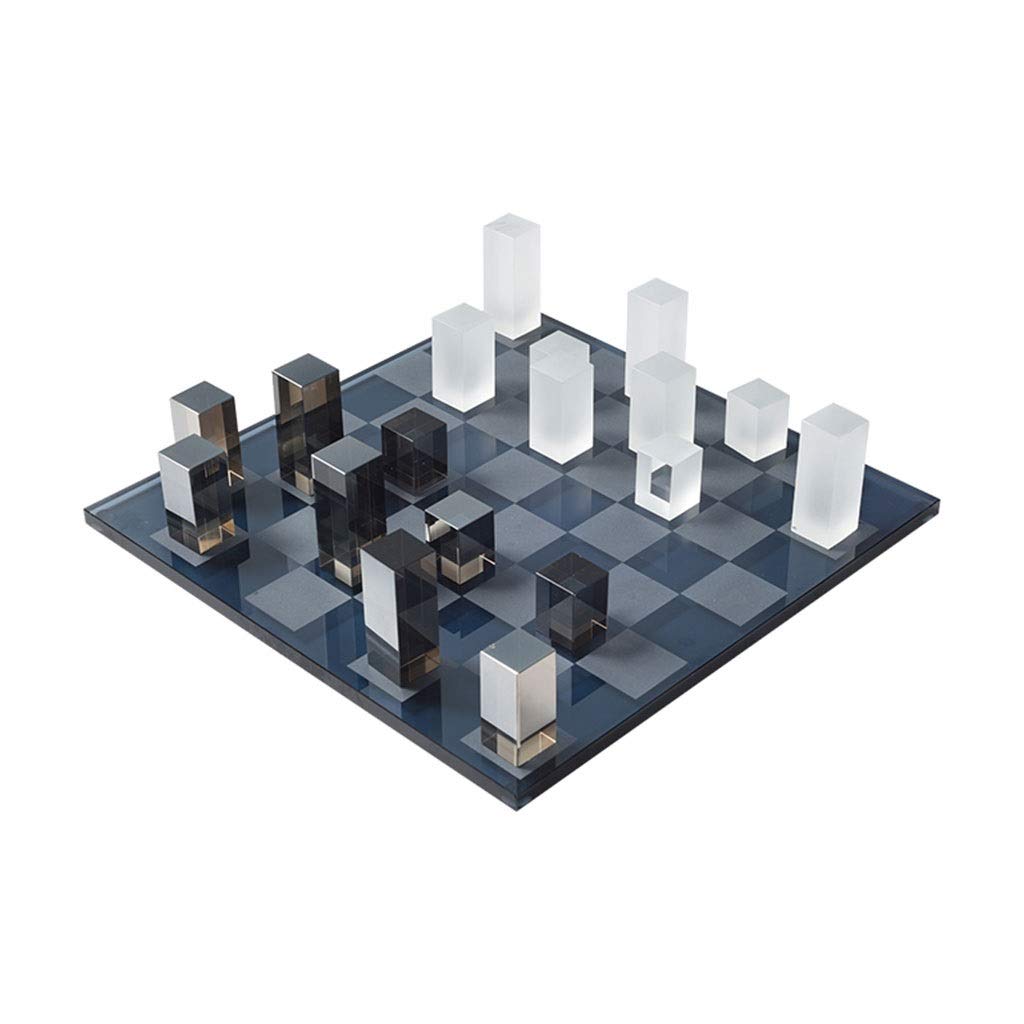 Premium Crystal Chess Set - Elegant Chess Pieces & Board for Adults & Kids - Artistic Home Decor - 37 x 37 cm - Perfect for Game Nights, Gifts & Luxury Interior Design