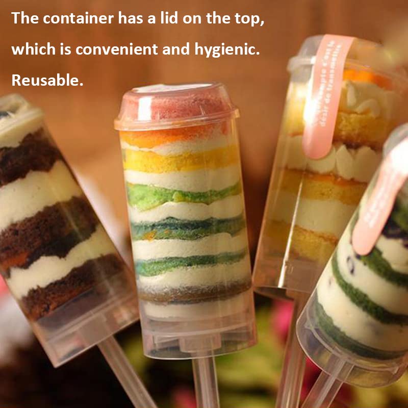 ZLKSKER 12-Pack Cake Push Up Pop Containers with Storage Tray | Reusable Cake Pop Molds Stand for Homemade Desserts, Party Treats & Snacks | Perfect for Birthday Parties, Baby Showers & Holiday Gift Giving