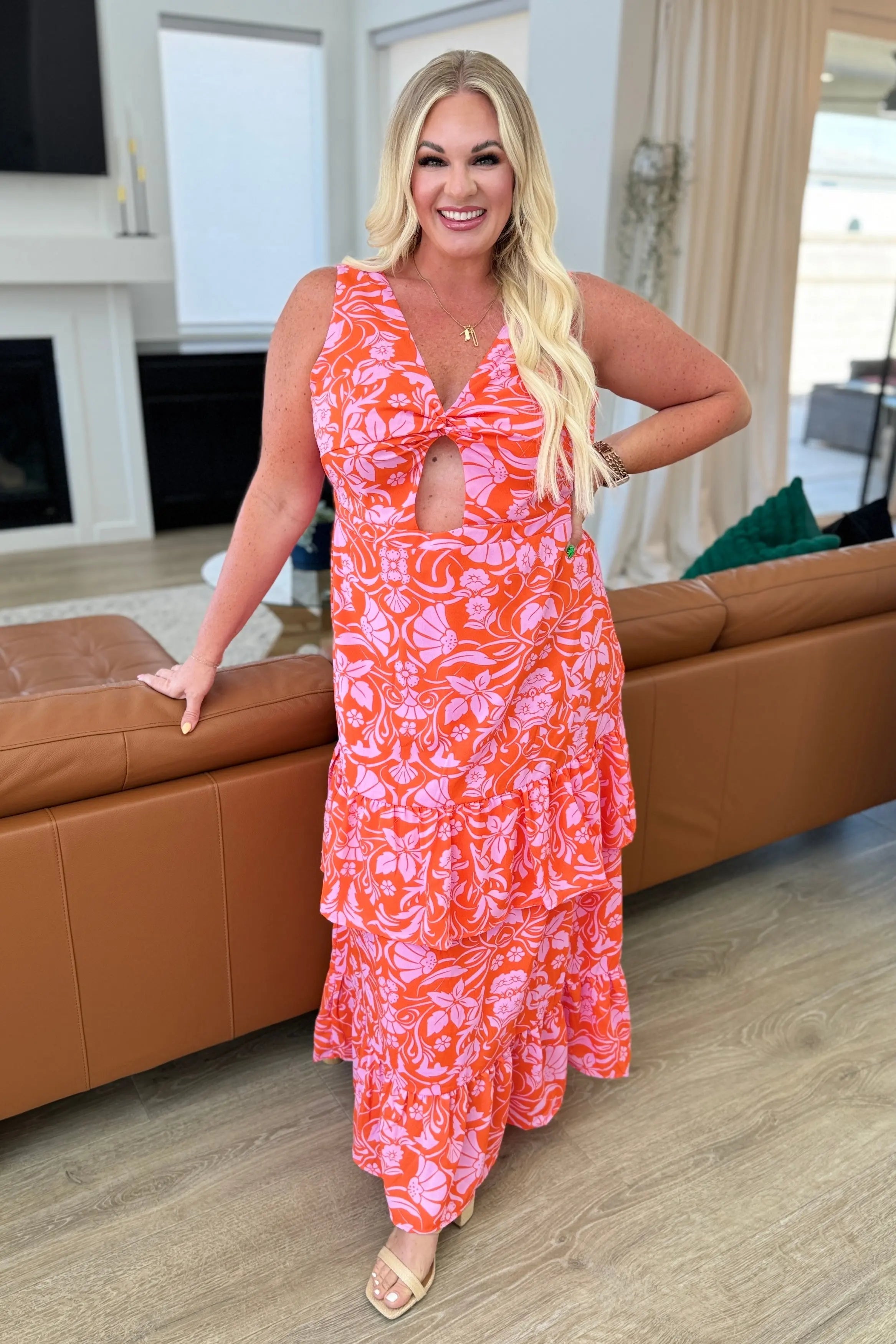 Miss Summer V Neck Tiered Dress - Flowy Boho Maxi Dress for Women | Beach Wedding, Vacation & Summer Outfits