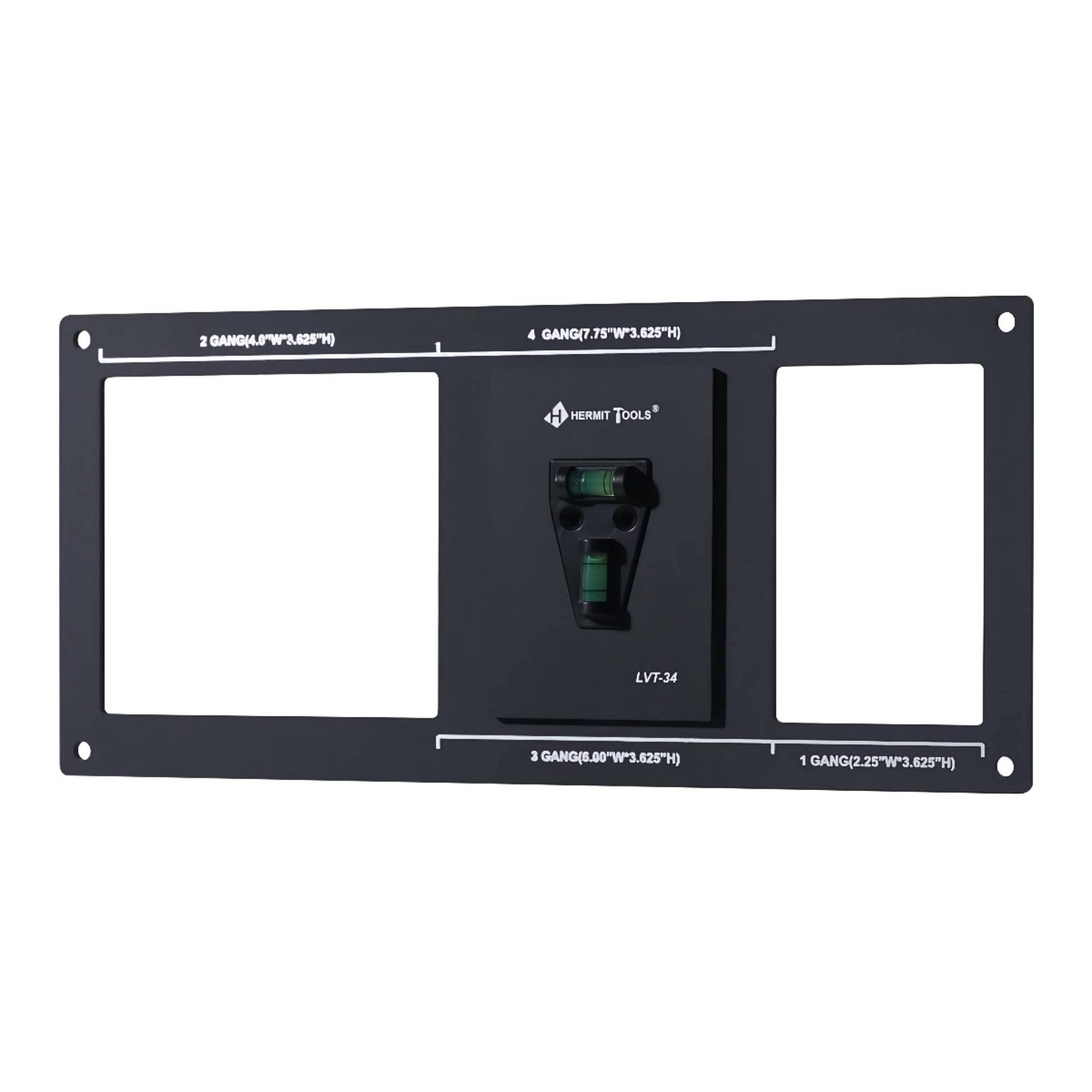 HERMIT TOOLS 4-in-1 Low Voltage Mounting Bracket Template Kit - Electrical Box Positioning Tool for Outlets, Switches & Light Fixtures - Perfect for DIY Home Improvement & Electrician Projects
