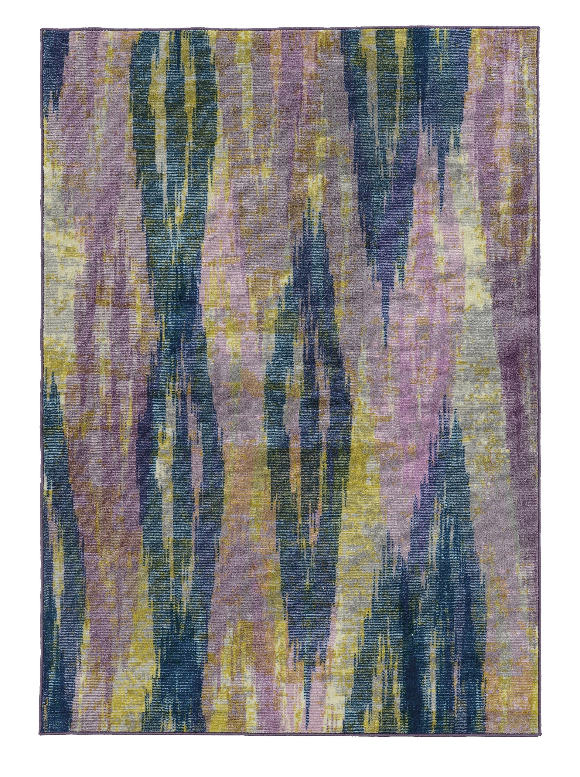 Prismatic Abstract Purple & Blue Area Rug 9'8