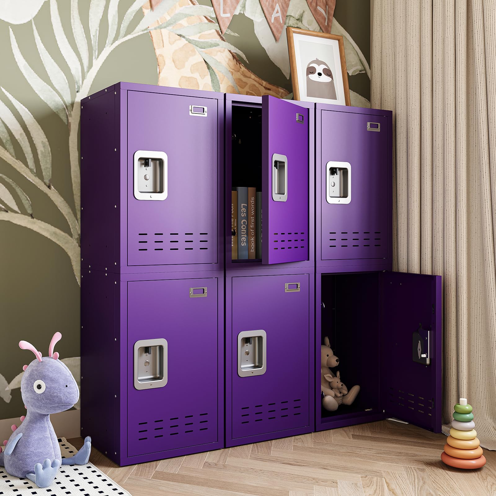 Lockable Metal Storage Cabinet with Adjustable Shelf - 24