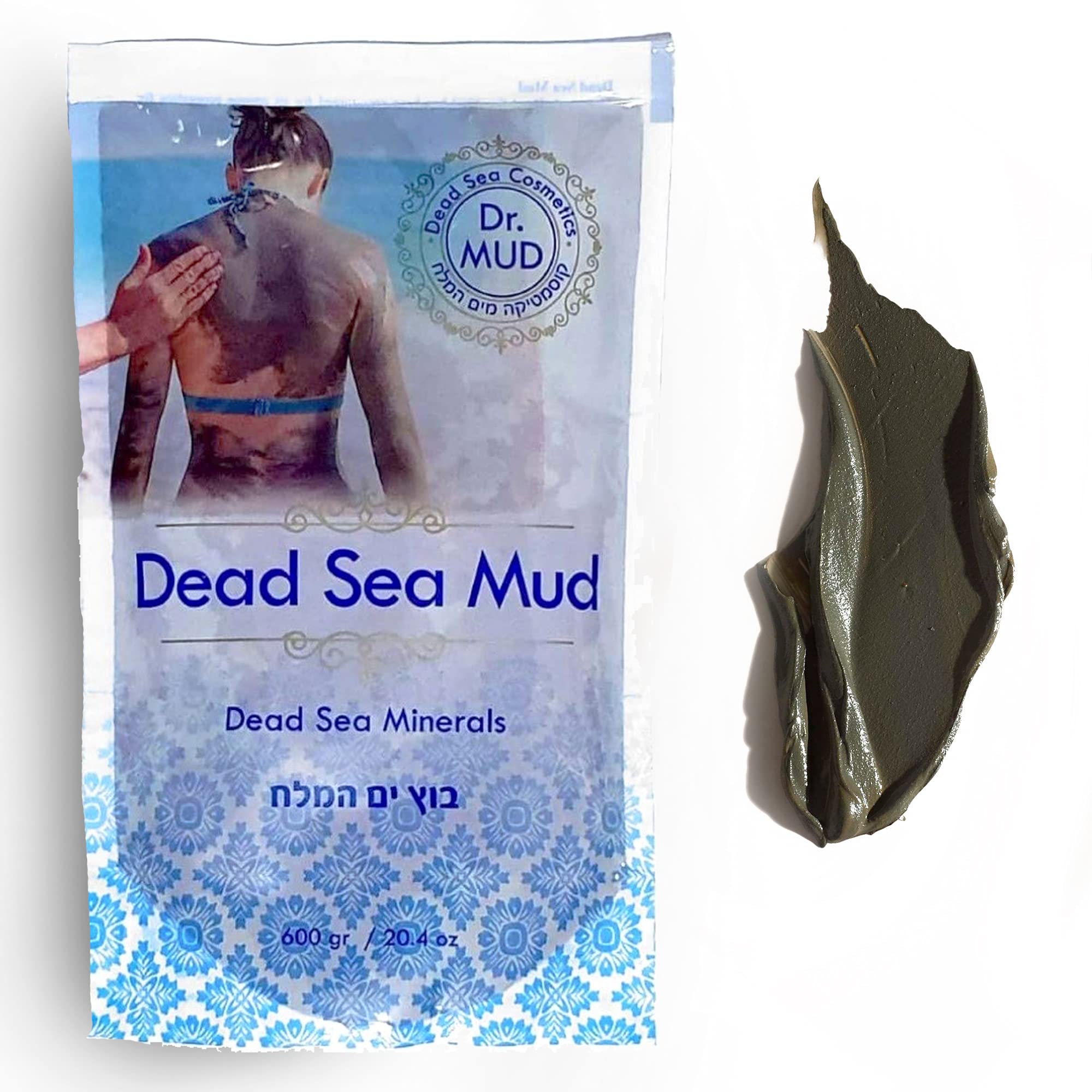 Dr. Mud's Dead Sea Mud Body Mask – 10.5 Oz Natural Black Clay Treatment with Dead Sea Minerals for Deep Cleansing & Detox – Skin Care Beauty Mask for Men & Women – Perfect for Spa Days & At-Home Self-Care (600g)