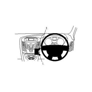 ClicOn No Holes Center Dash Mount for Ford Focus (2011-2014) - Perfect for GPS, Phone & Dash Cam Installation - Secure & Easy Car Accessory