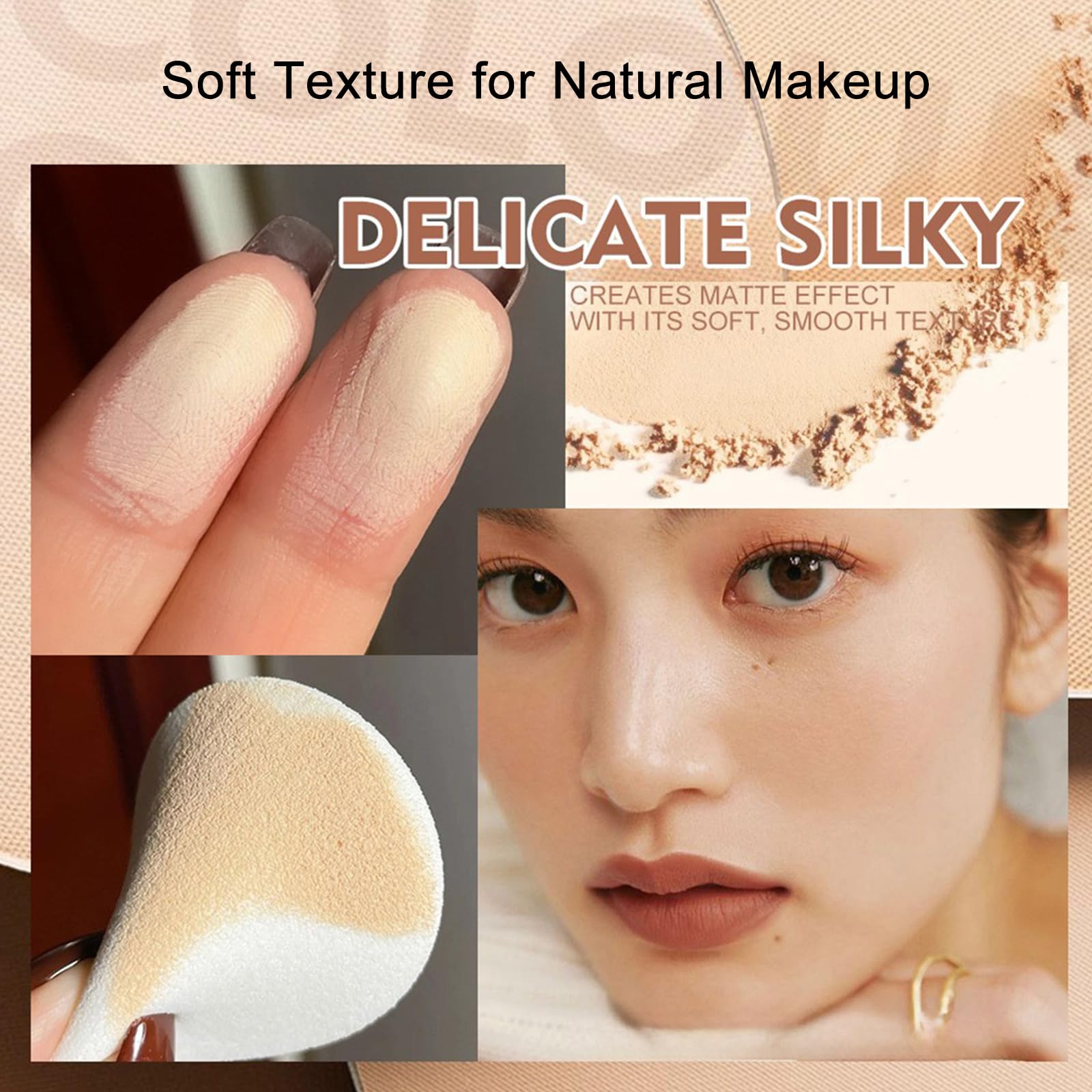 Gagk Matte Perfection Pressed Powder - Waterproof, Lightweight Oil Control Setting Powder for Soft Focus Finish (#03 PURE BEIGE, 10G) | Ideal for Summer Makeup, Long-Lasting Matte Look & Daily Oil Control