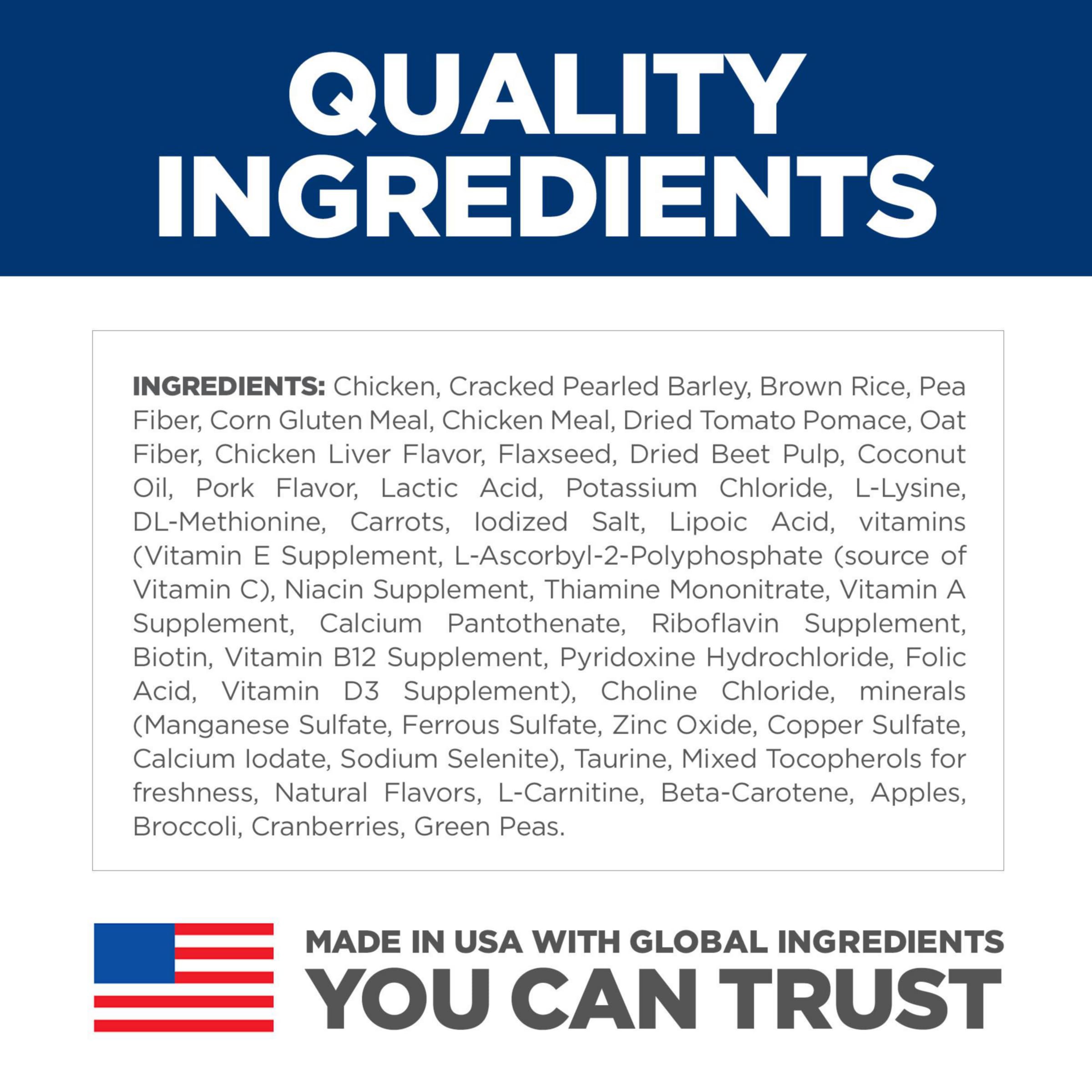 Hill's Science Diet Perfect Weight Dry Dog Food for Large Breed Adults 1-5 Years - Chicken Recipe, 25 lb Bag - Weight Management Support for Healthy Lifestyle