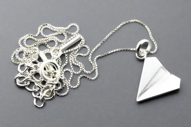 Elegant Sterling Silver Paper Airplane Necklace - Perfect for Everyday Wear & Gift Giving