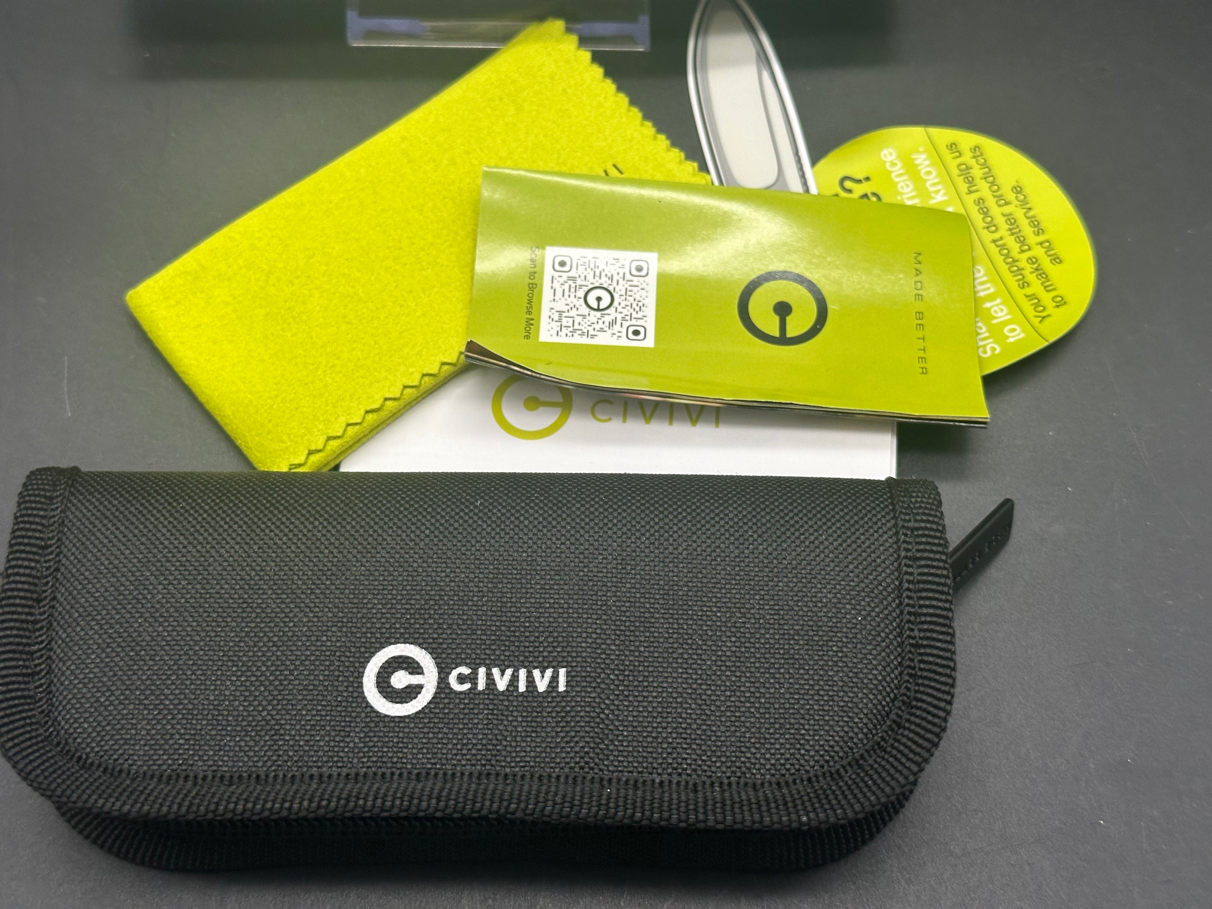 CIVIVI Mini Praxis Folding Knife - D2 Steel Blade, Polished Ultem Handle, Drop Point Plain Edge with Satin Finish | EDC, Outdoor, Camping & Everyday Carry Pocket Knife