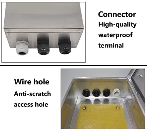 Heavy Duty Outdoor Stainless Steel Electrical Enclosure Box - IP65 Waterproof NEMA Rated Junction Box (31.5