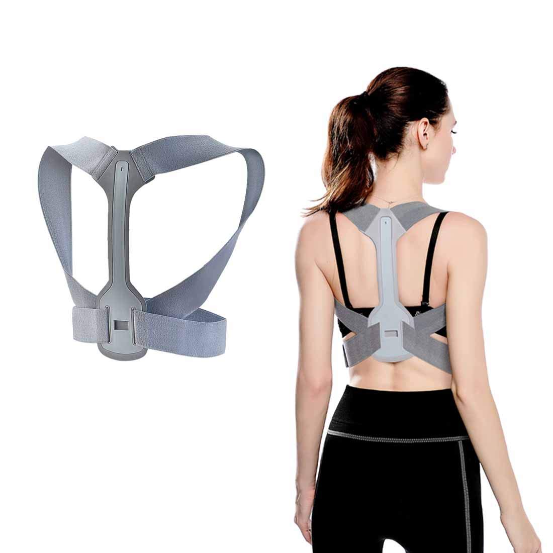 Adjustable Posture Corrector for Men & Women - Upper Back Brace with Clavicle Support, Neck & Shoulder Pain Relief, Comfortable Upright Posture Straightener (Large, 1-Pack) - Ideal for Office Work, Driving & Daily Activities