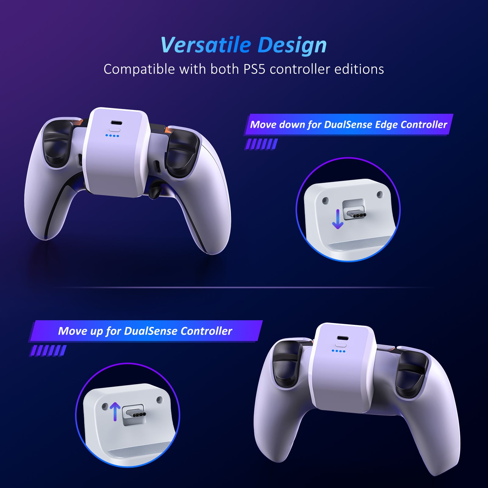 NexiGo Rechargeable Battery Pack for PS5 Controller - Long Lasting Power for Gaming, Streaming & Extended Play Sessions