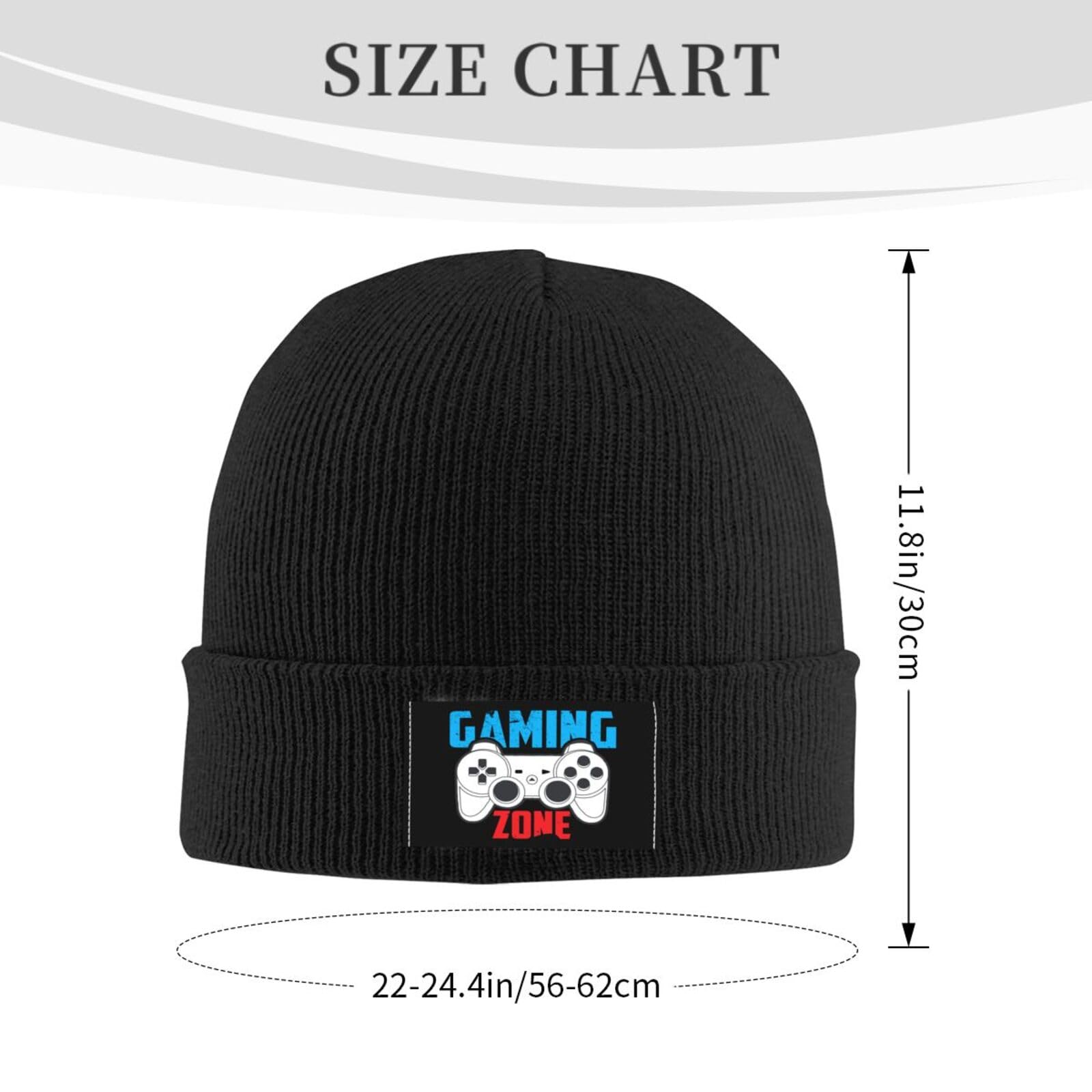 Unisex Winter Knit Beanie Hat for Men & Women - Soft Acrylic Gaming Zone Game Machine Design - Perfect for Cold Weather, Outdoor Sports & Casual Wear