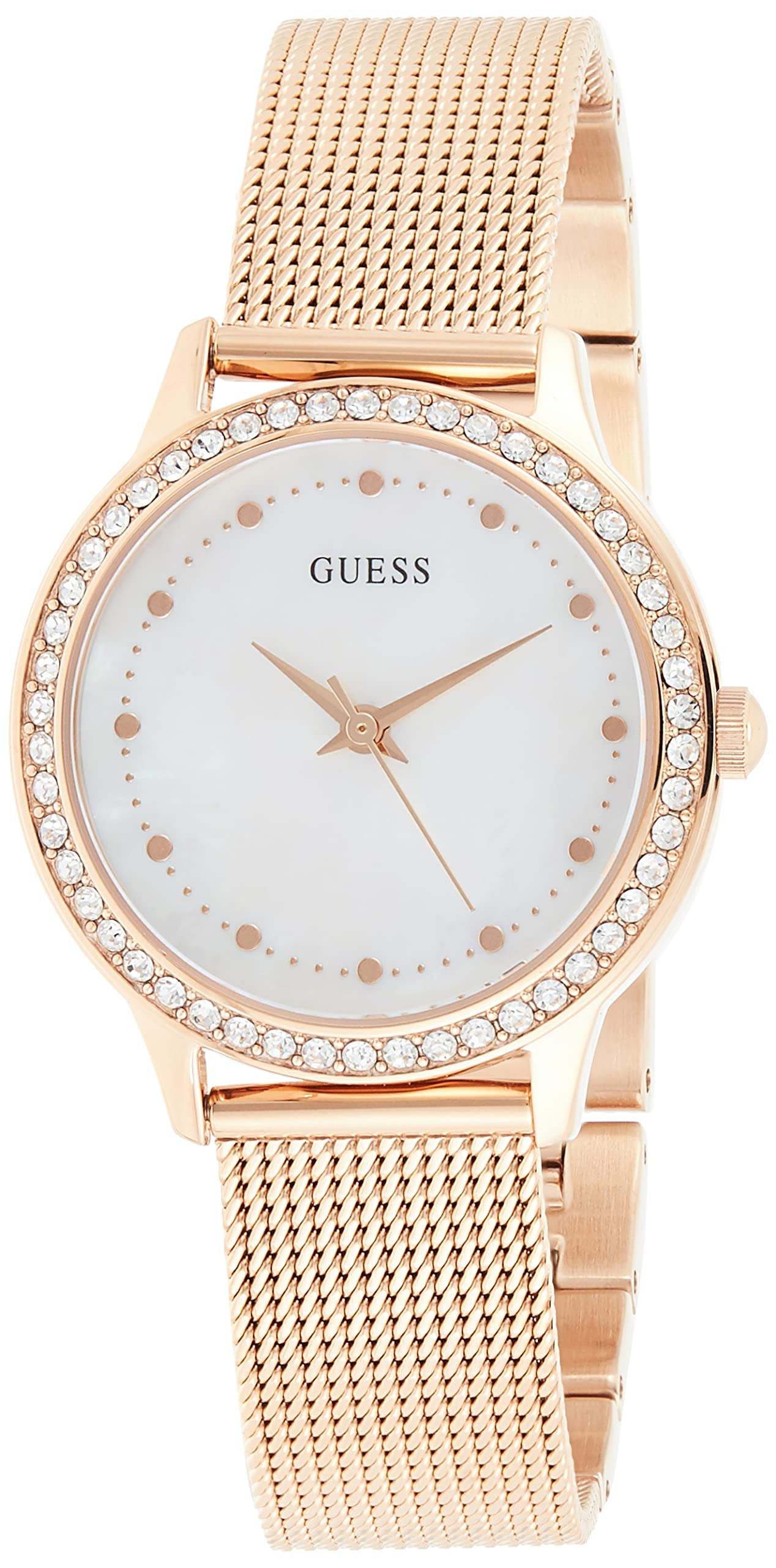 Guess Women's W0647L2 Analog Watch with Mother of Pearl Dial - Elegant Timepiece for Office, Party & Everyday Wear