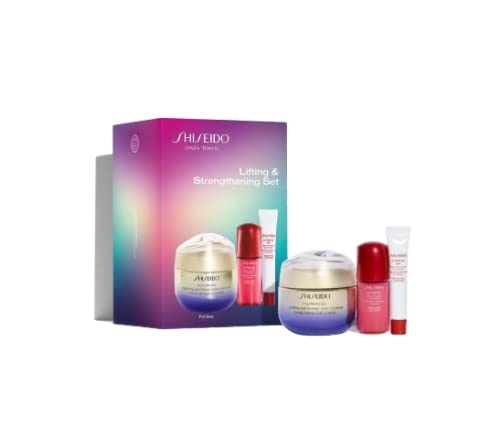 Shiseido Ginza Tokyo Lifting & Strengthening 3-Piece Skincare Set - Anti-Aging Face Cream, Serum & Eye Treatment for Firmer Skin | Perfect for Daily Skincare Routine & Travel