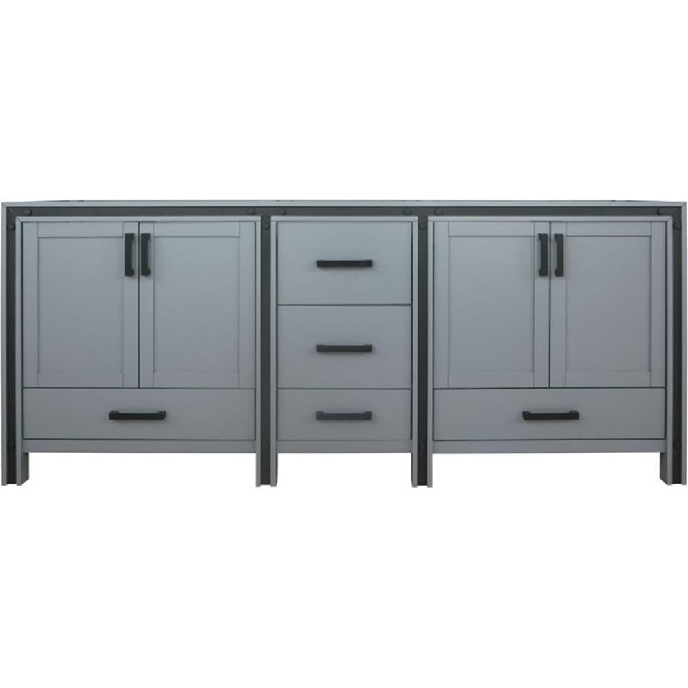 Ziva 80 Inch Wide x 22 Inch Deep Dark Grey Double Bathroom Vanity with Sink - Modern Bathroom Furniture for Master Bath & Guest Bath Remodel