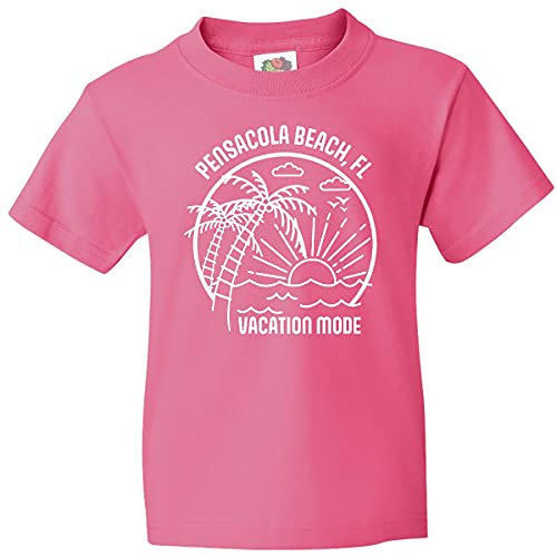 Inktastic Summer Vacation Mode Pensacola Beach Florida Youth T-Shirt - Comfortable Kids Tee for Beach Trips & Family Vacations