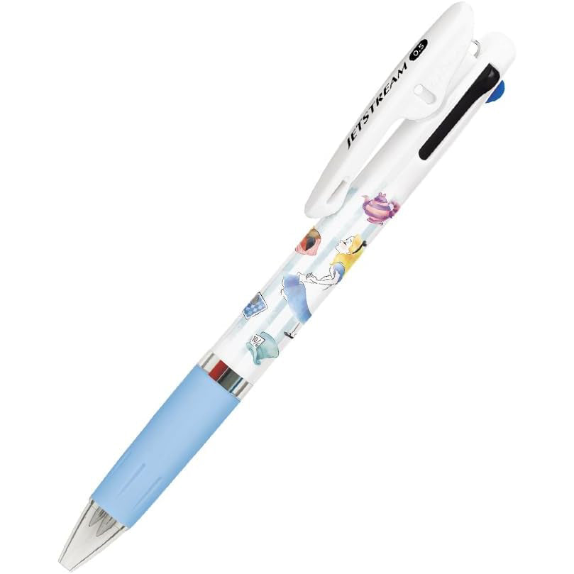 Alice in Wonderland Themed Jetstream 3-Color Ballpoint Pen - Perfect for Writing, Note-Taking & Gift Giving