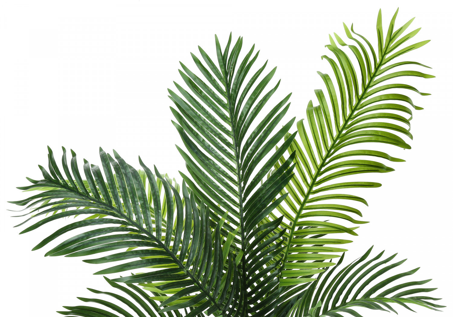 47 Inch Artificial Palm Tree with 6 Black Pots - Realistic Green Faux Plant for Home Decor, Office, Living Room, and Indoor Spaces