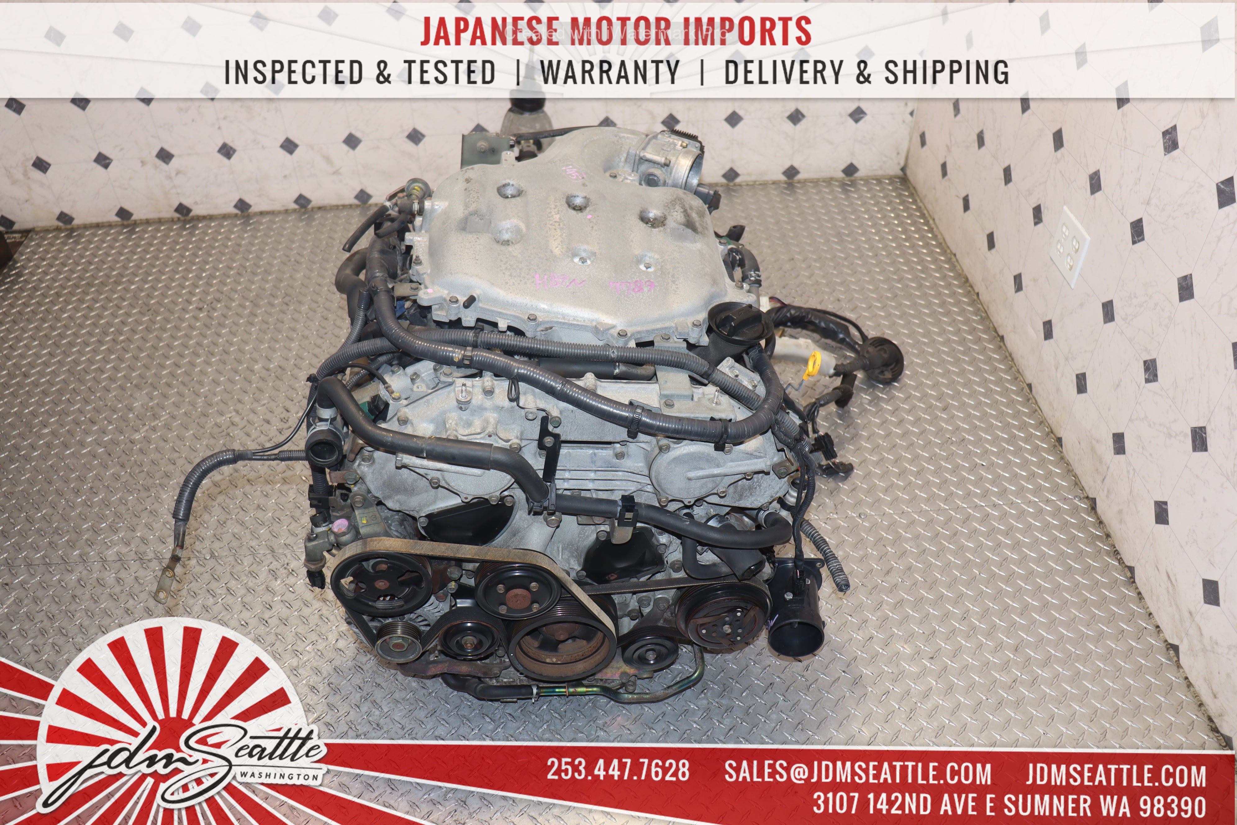 JDM VQ35DE 3.5L V6 Engine with 6-Speed Manual Transmission for 2003-2005 Infiniti G35 & Nissan 350Z - CD01 - Perfect for Performance Upgrades & Engine Replacement