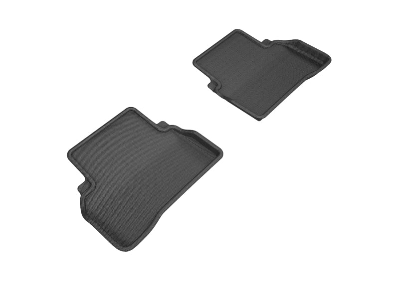 3D MAXpider Kagu Custom Fit Floor Mats for 2015-2020 Mercedes Benz C-Class W205 Sedan - 2nd Row, All-Weather Protection, Black | Perfect for Daily Commutes, Road Trips & Winter Driving