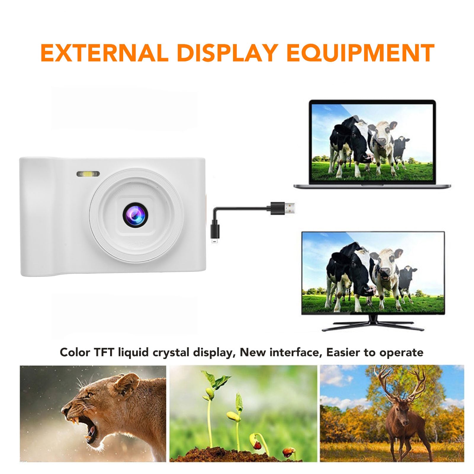 2.8 Inch 1080P HD Digital Camera with 8X Zoom - 20MP Vlogging Camera for YouTube, Travel & Daily Use | Compact Portable Video Camera for Teens, Beginners & Adults