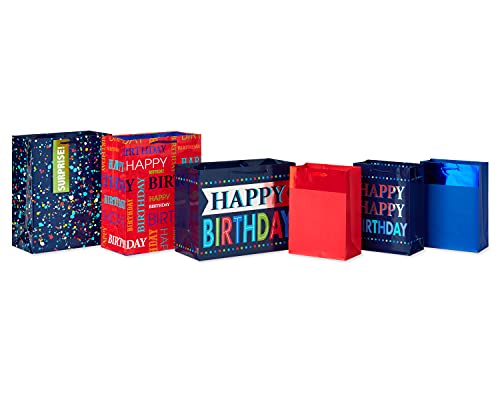 All Occasion and Birthday Gift Bags for Him Bag Bundle