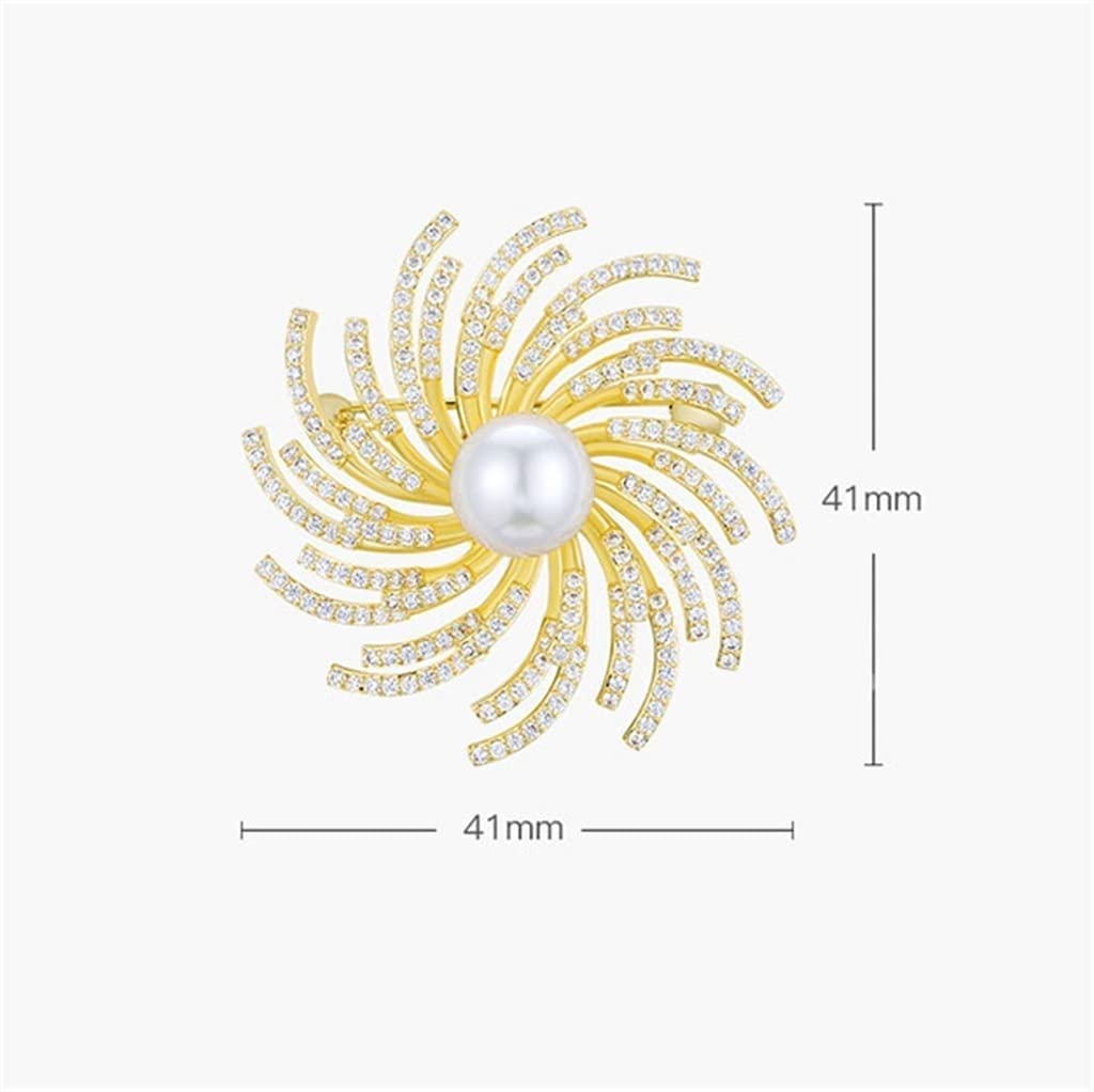 Elegant Women's Wedding Corsage Brooch with Crystal & Simulated Pearl - Perfect for Brides, Bridesmaids, and Formal Occasions