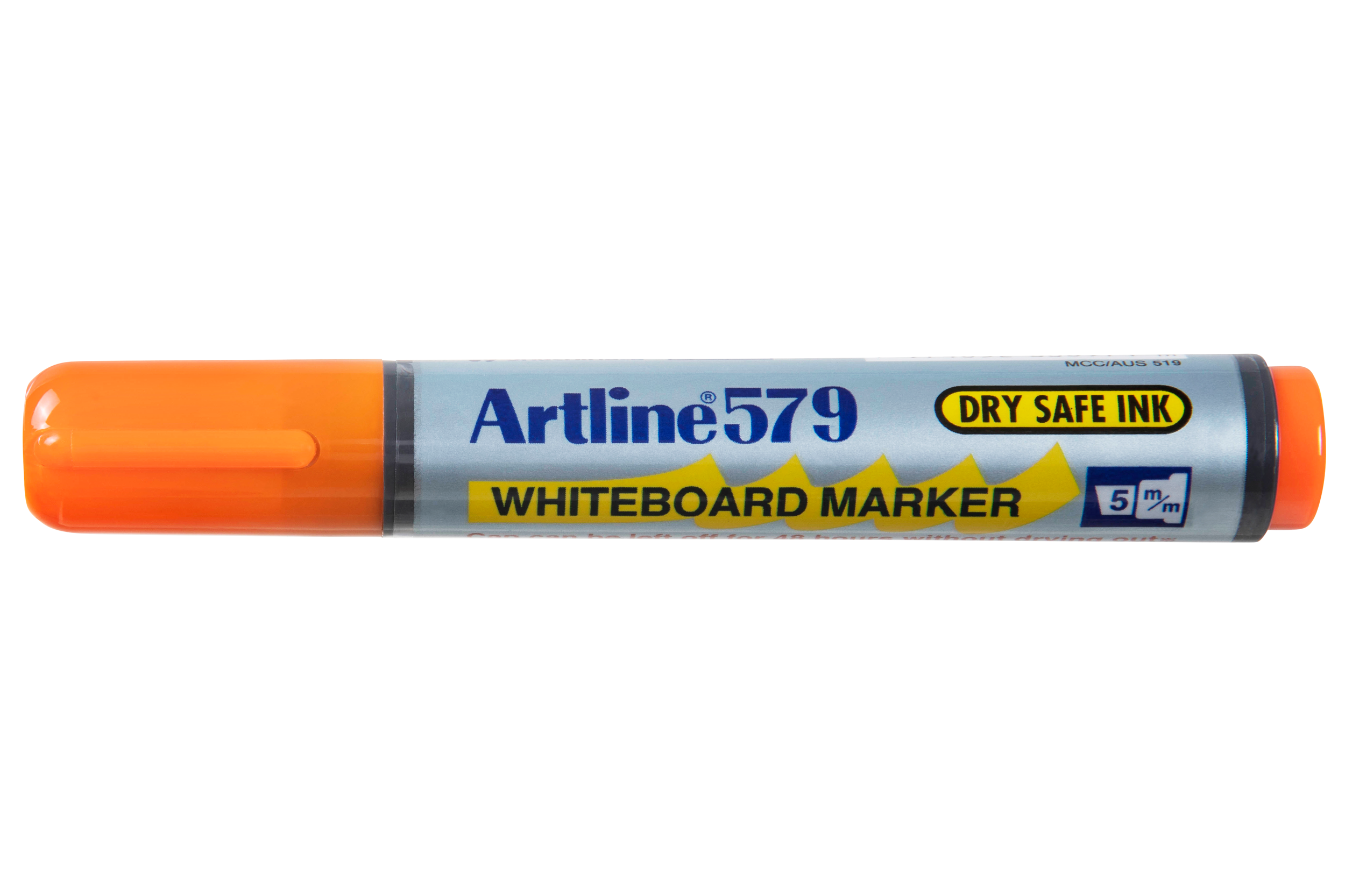 Artline 579 Whiteboard Marker - 5mm Chisel Tip, Orange Ink, Pack of 12 - Perfect for Office, Classroom & Home Whiteboard Presentations