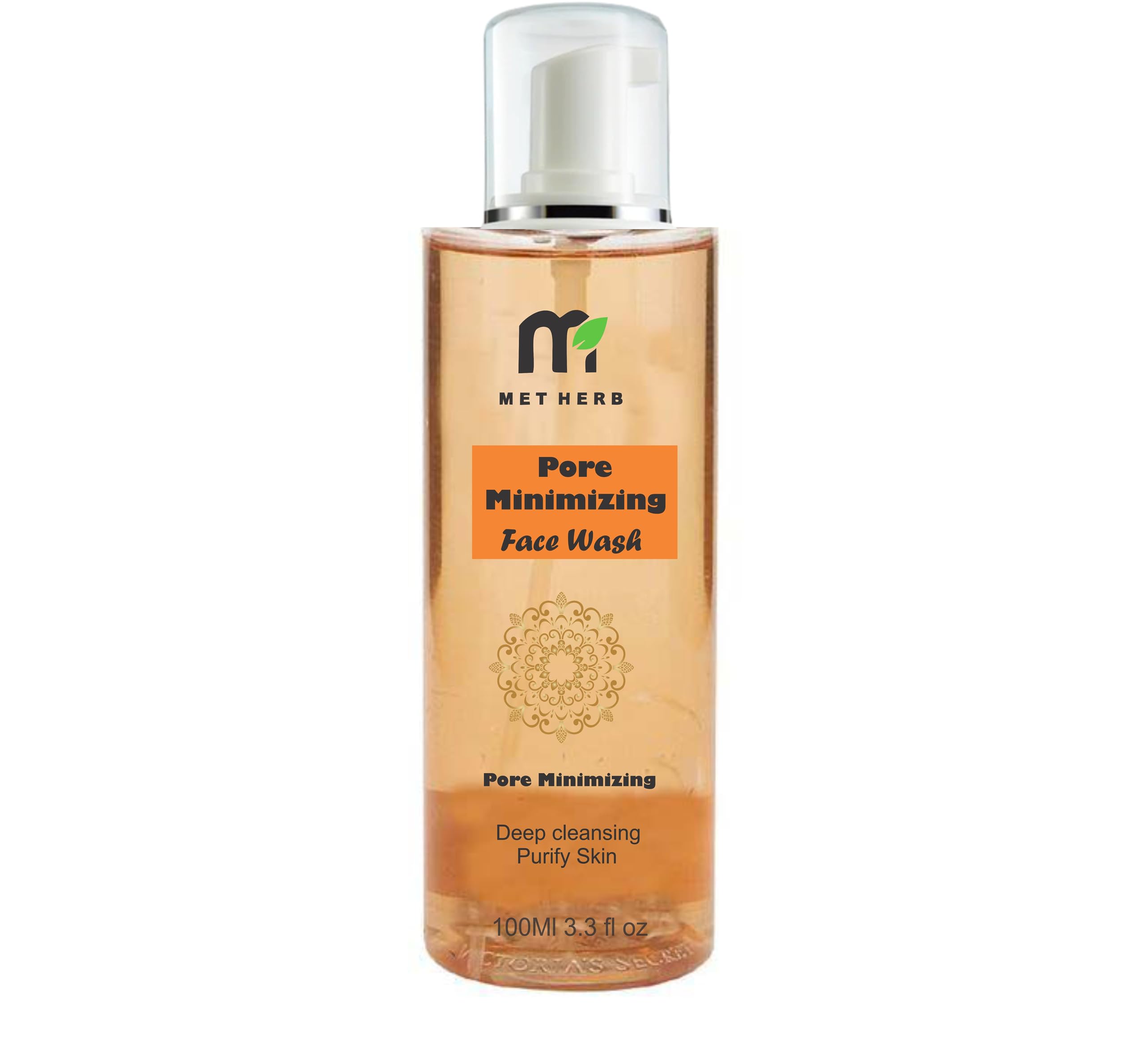MET HERB Pore Minimizer Cleanser - Exfoliating Facial Scrub for Deep Cleansing, Blackhead & Pimple Treatment - 100ml - Perfect for Oily & Acne-Prone Skin Daily Care Routine