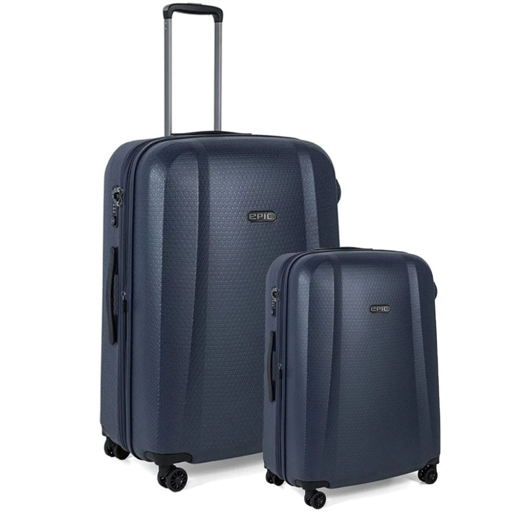 Epic GTO 5.0 2-Piece Hardside Luggage Set - Durable Carry-On & Checked Suitcase Combo in Midnight Blue | Perfect for Travel, Business Trips & Vacations