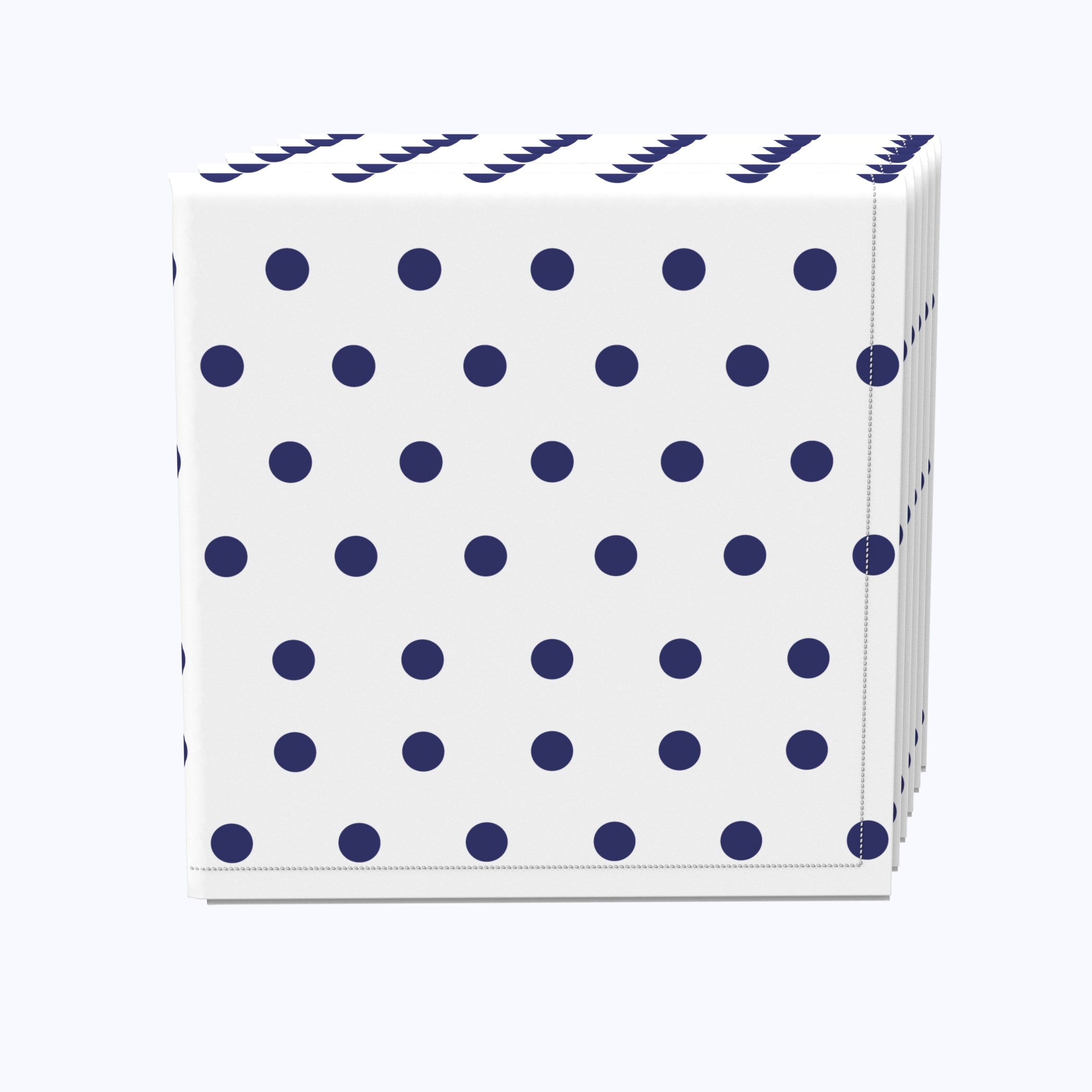 Blue Nautical Dot Pattern Paper Napkins for Beach Themed Parties, Picnics, and Coastal Decor