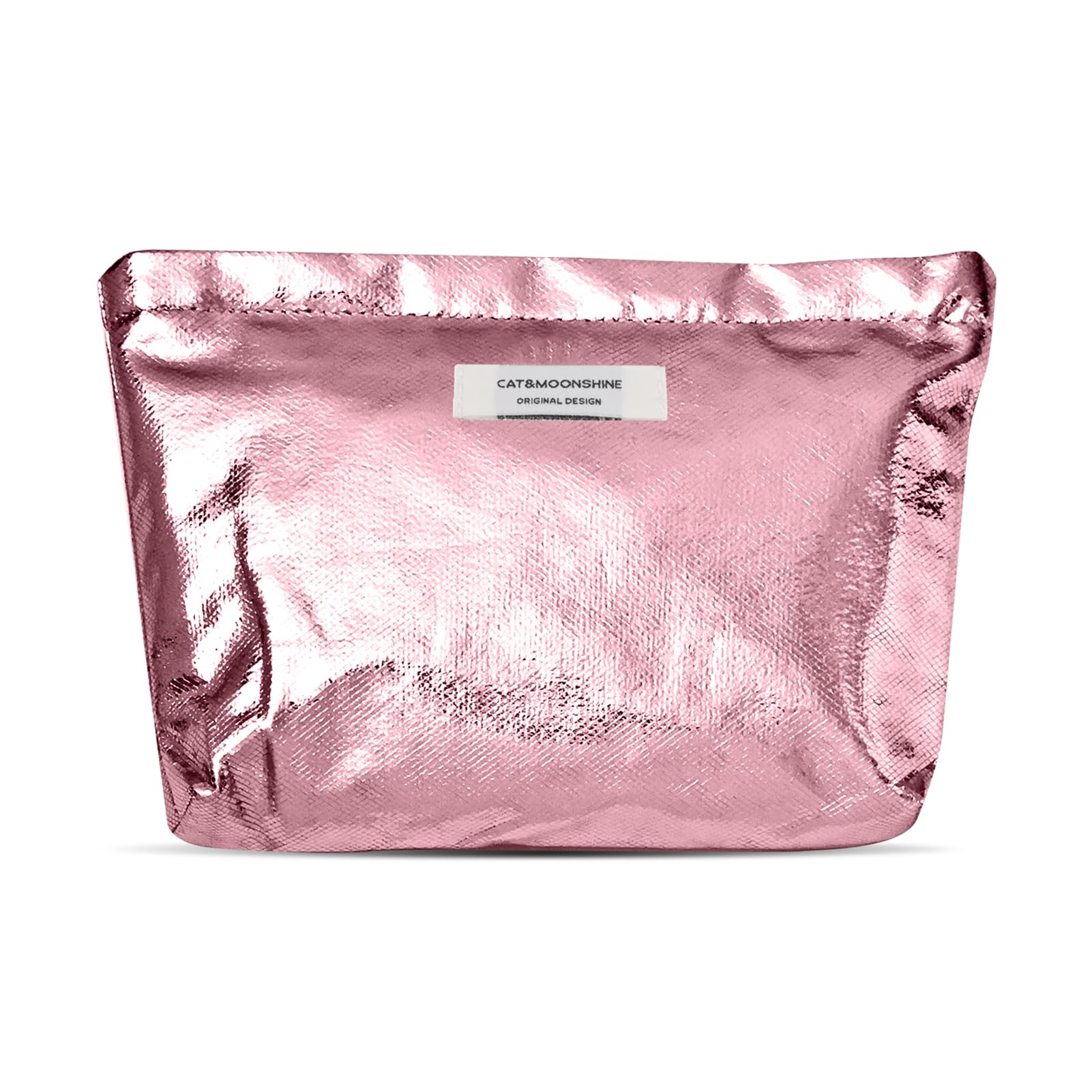 Luxury Glitter Makeup Bag for Women - Cute Shiny Cosmetic Organizer, Travel Toiletry Pouch, Canvas Makeup Case (Pink) - Perfect for Travel, Gym & Daily Beauty Essentials Storage