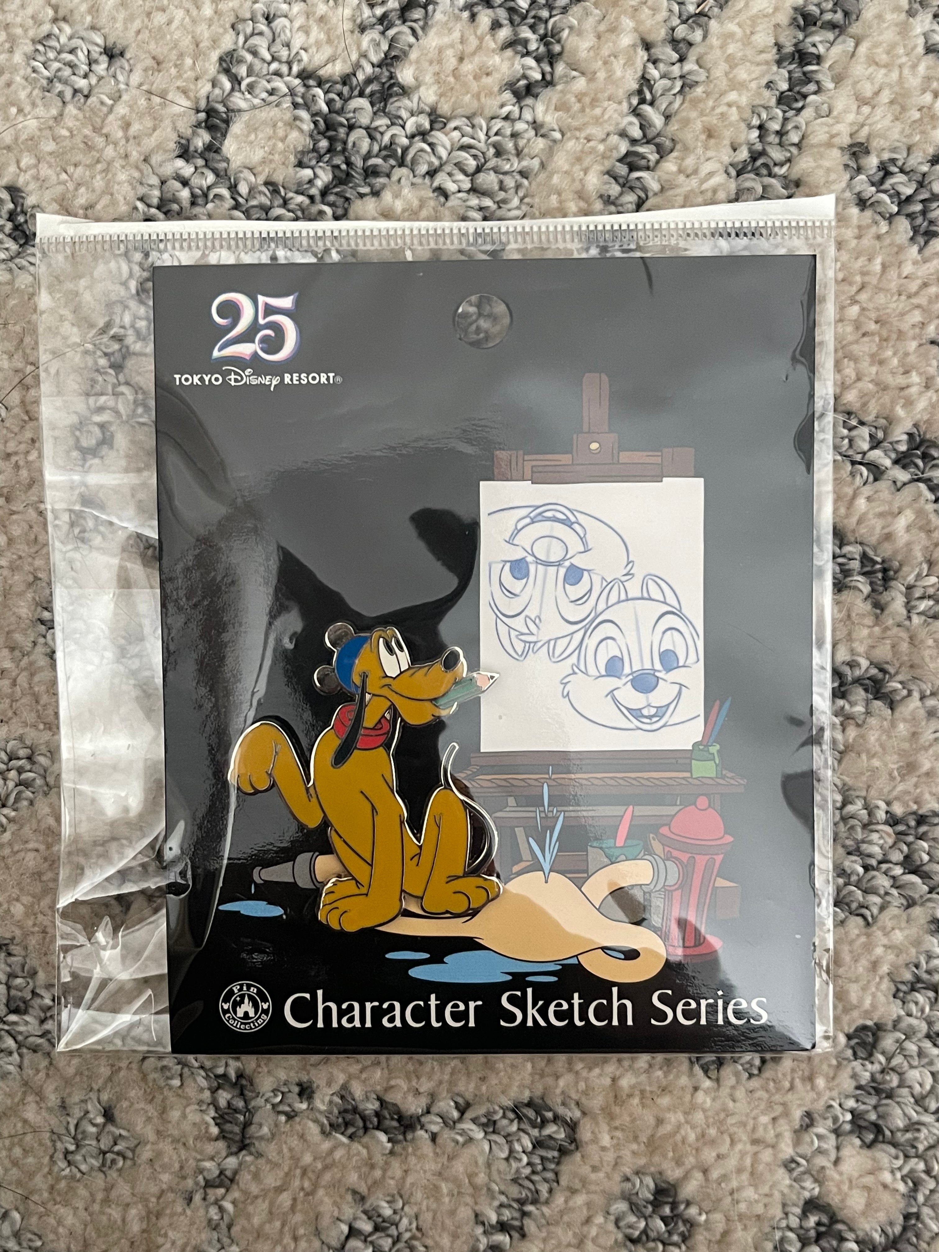 Tokyo Disney Character Sketch Series Enamel Pin - Cute Collectible Badge for Backpacks, Jackets, Hats & Disney Fan Gifts