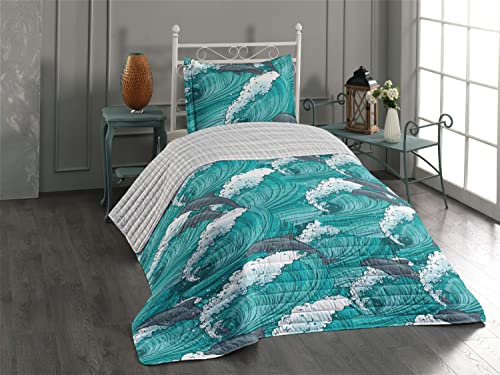 Charcoal Grey White Teal