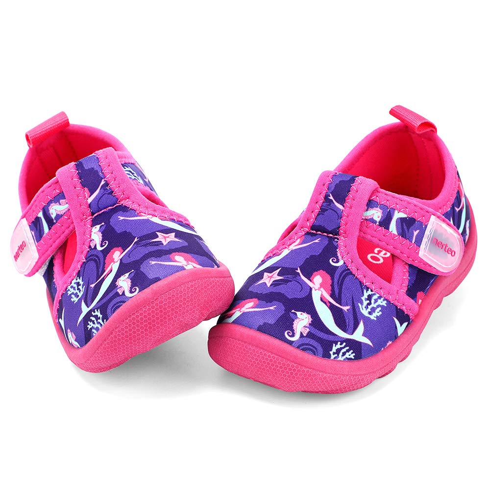 Nerteo Boys Girls Cute Aquatic Water Shoes for Beach, Swim, Pool, Water Park & Toddler/Little Kid - Perfect for Summer Adventures and Outdoor Activities
