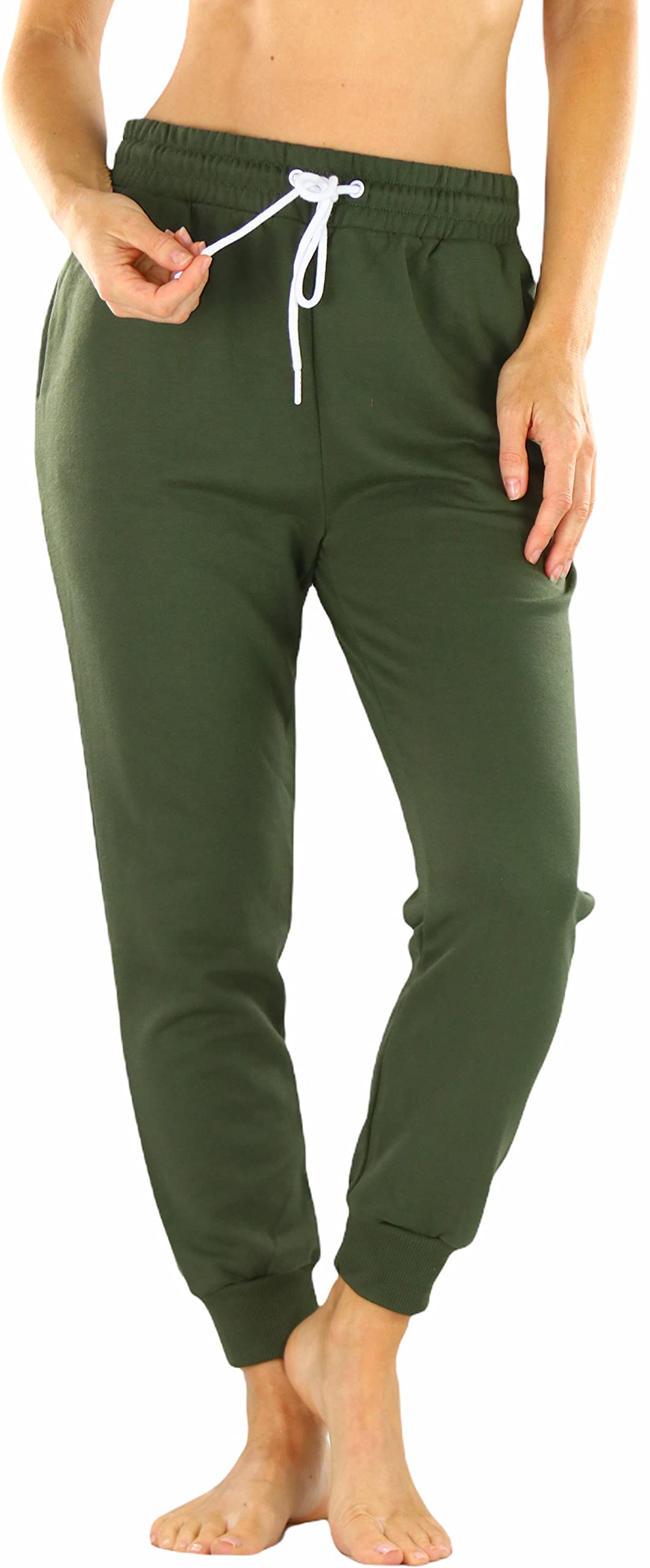 Stylish Women's French Terry Capri Jogger Pants with Drawstring Waistband - Comfortable Lounge Pants for Yoga, Running & Casual Wear