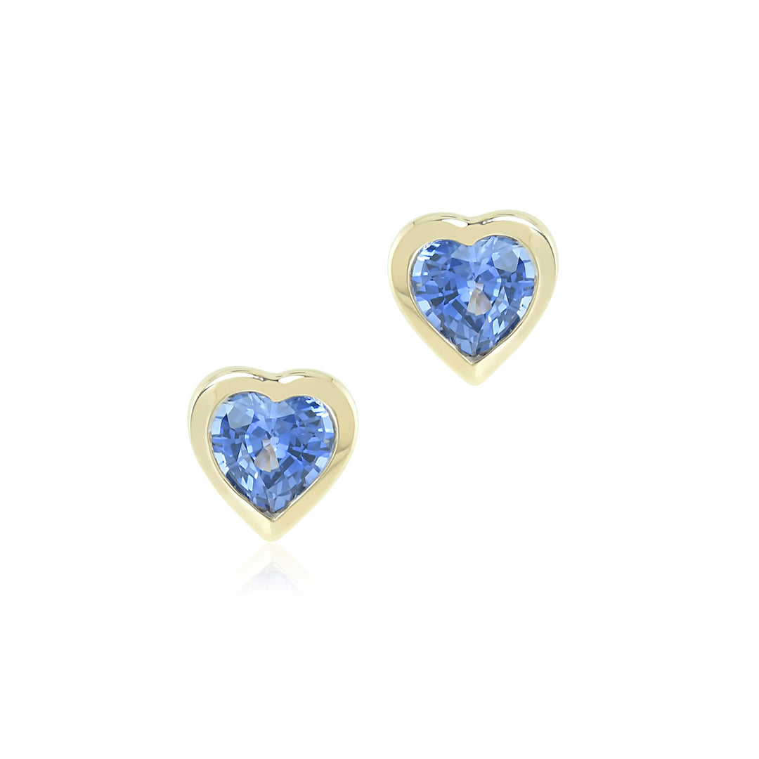Exquisite Sapphire Heart Earrings for Women – Elegant Blue Gemstone Jewelry Gift for Valentine’s Day, Anniversary & Special Occasions