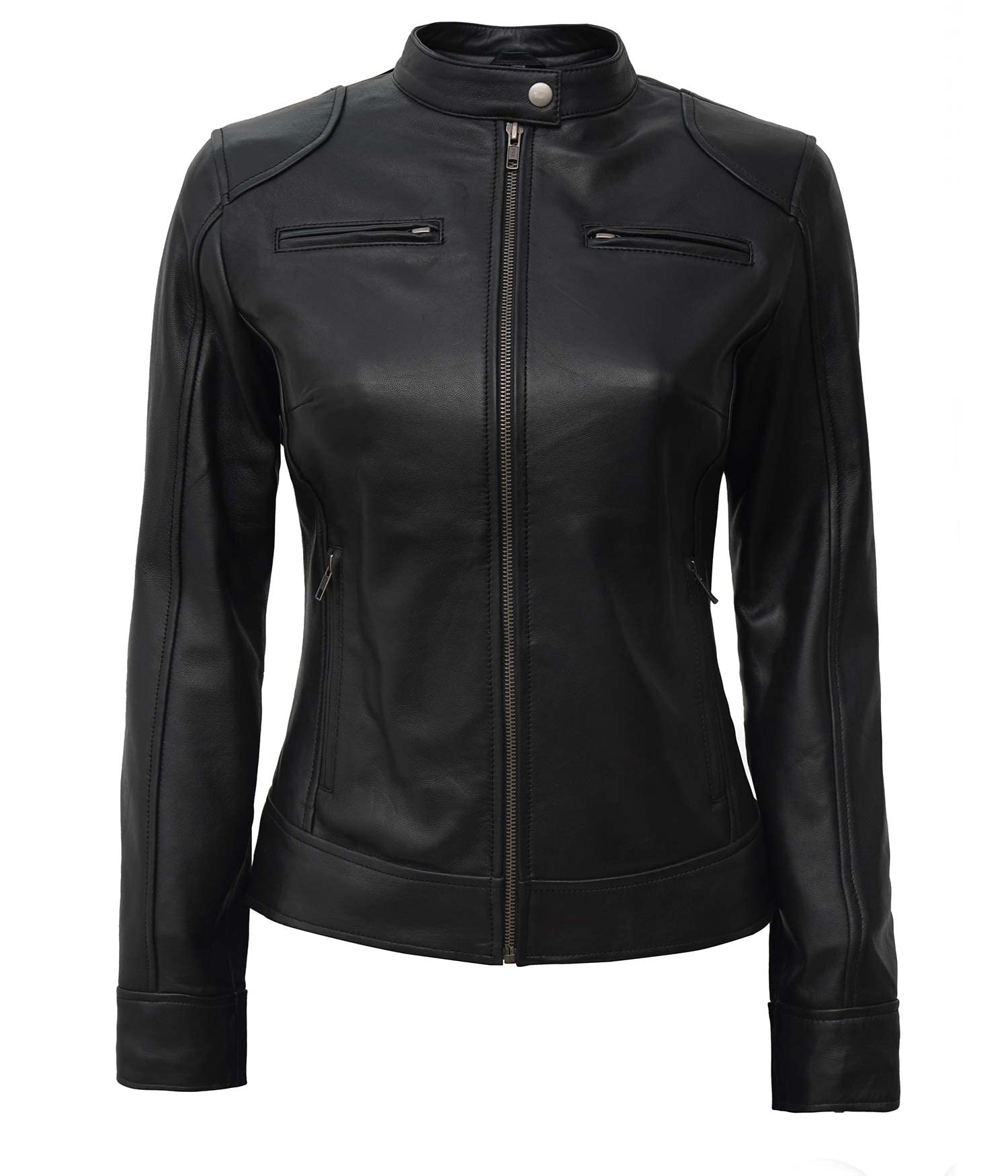 Genuine Lambskin Leather Jacket for Women - Stylish Biker Motorcycle Jacket with Premium Quality | Perfect for Riding, Casual Wear & Fashion Outfits