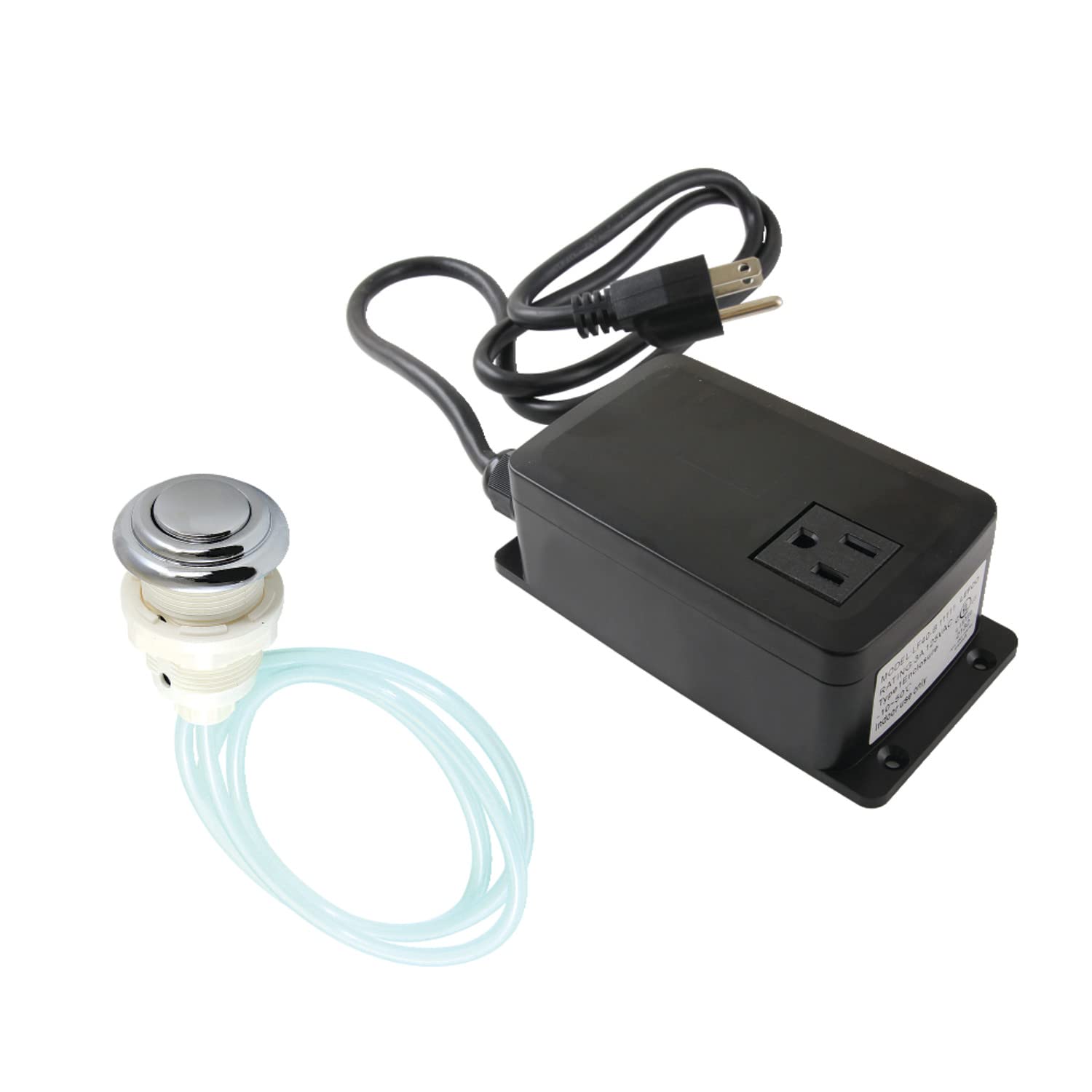 Kingston Brass KATSK311 Gourmetier Single Outlet Garbage Disposal Air Switch Kit - Polished Chrome Finish | Perfect for Kitchen Sink Waste Disposal Systems & Modern Home Upgrades